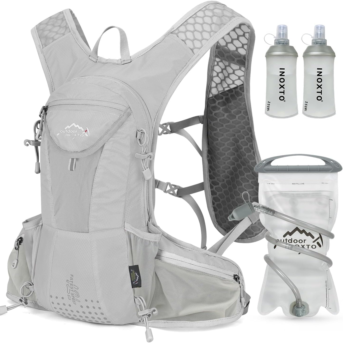 Hydration Pack Backpack, Lightweight Water Backpack with 2L Leakproof Hydration Bladder Daypack for