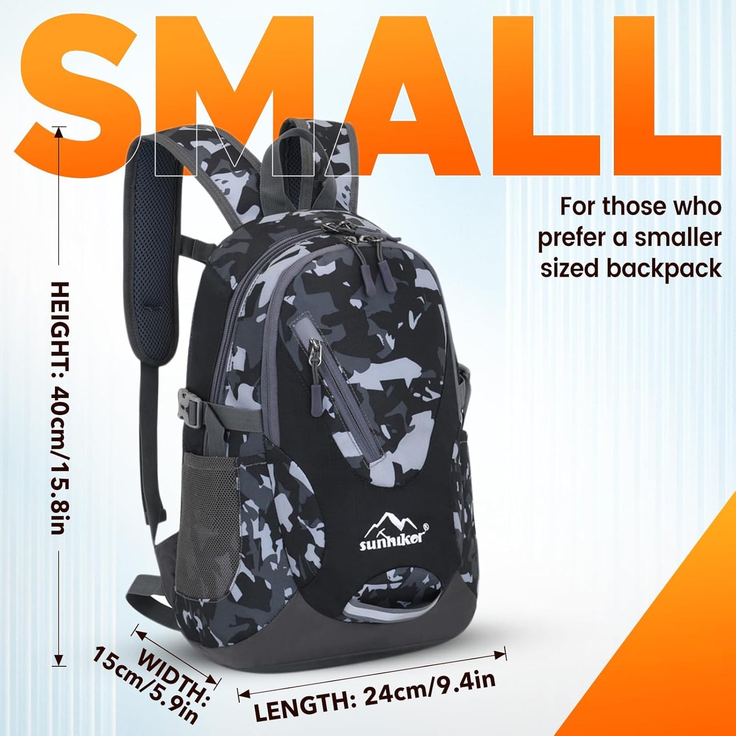 sunhiker Small Hiking Backpack Women Men 20L Lightweight Travel Backpack Daypack Casual Backpack For Cycling Outdoor Camping