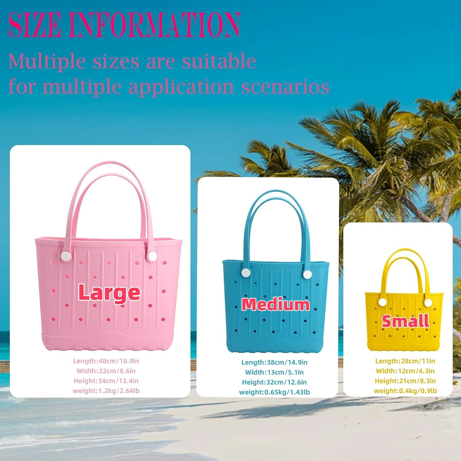 CXY Rubber Beach Bag EVA Waterproof Tote Bags Washable Sand-proof Travel Handbags for Pool Boat