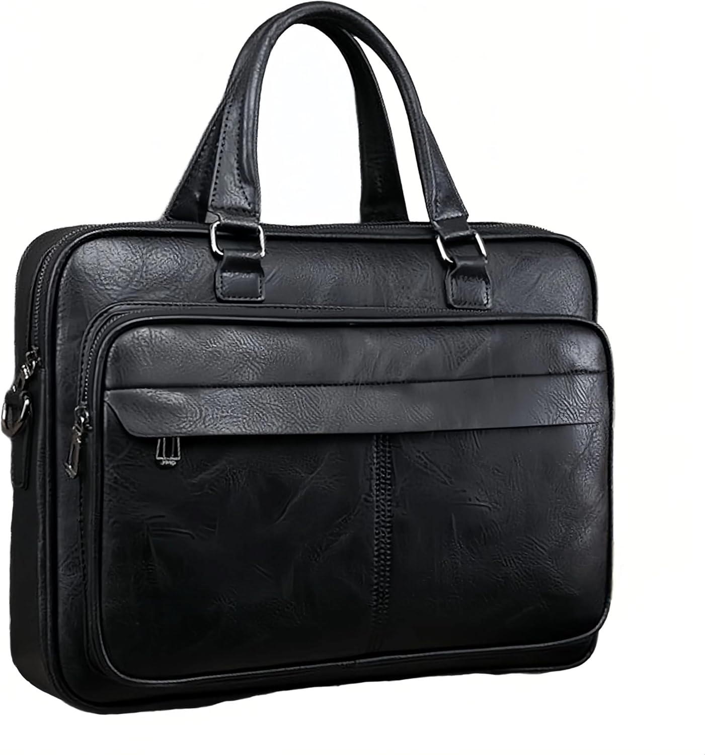 Vintage Leather Laptop Briefcase, 16 Inch Messenger Bag, Crossbody Shoulder Computer Satchel for Men Office Computer Bag