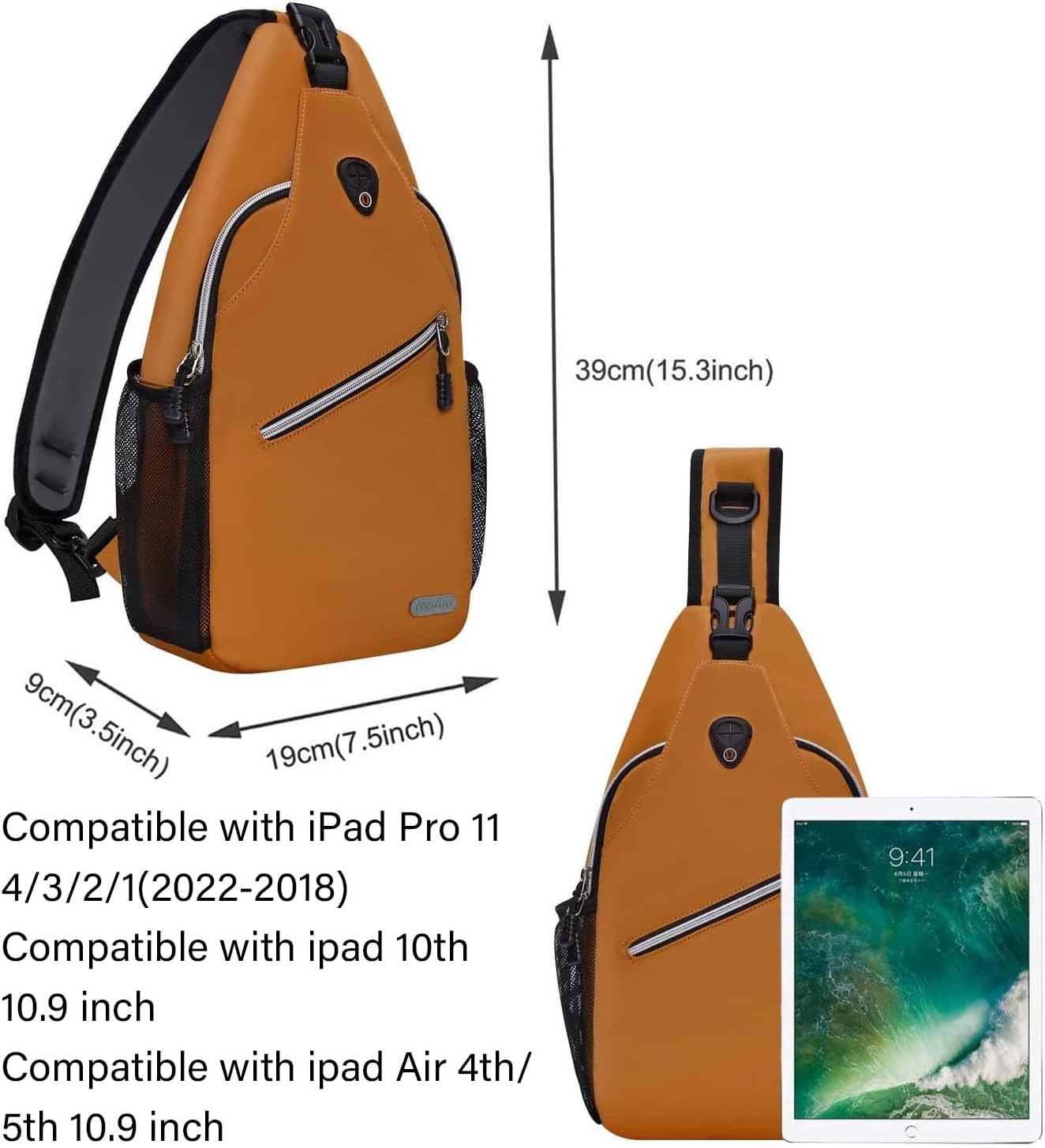 MOSISO Sling Backpack, Multipurpose Crossbody Shoulder Bag Travel Hiking Daypack