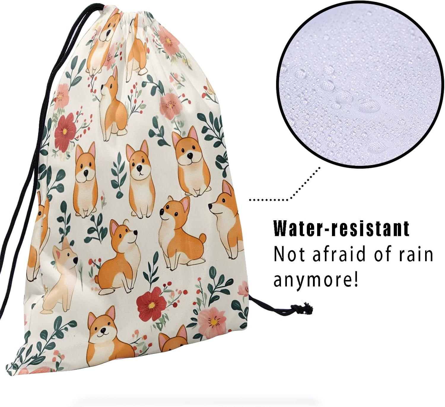 Nerxy Pet Gymnastics Grip Bag Dog Cat Drawstring Grip Bags Puppy Shoe Bag Gym Storage Pouch