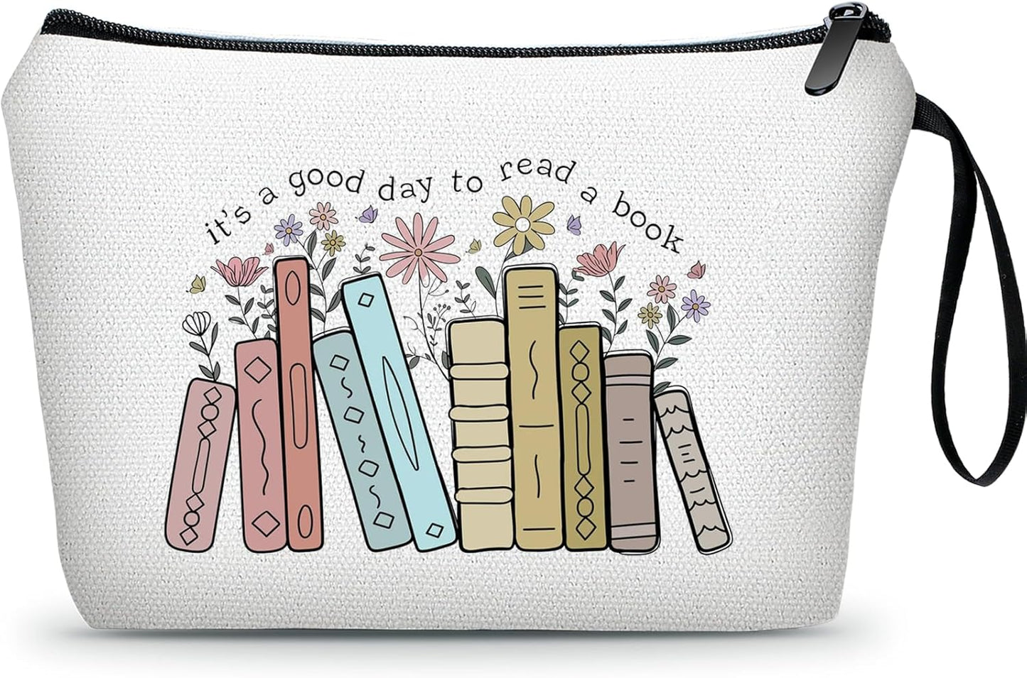 SEAMOON Librarian Funny Reader Womens Birthday Gifts Travel Cosmetic Makeup Bags for Women Friends Female Sister Daughter