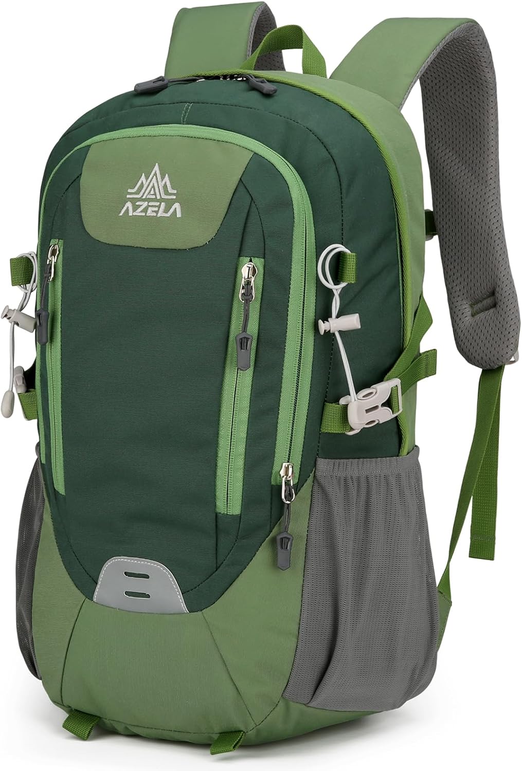 20L Small Reflective Hiking Backpack with Padded Straps for Men Women, Lightweight Travel Daypack, Green