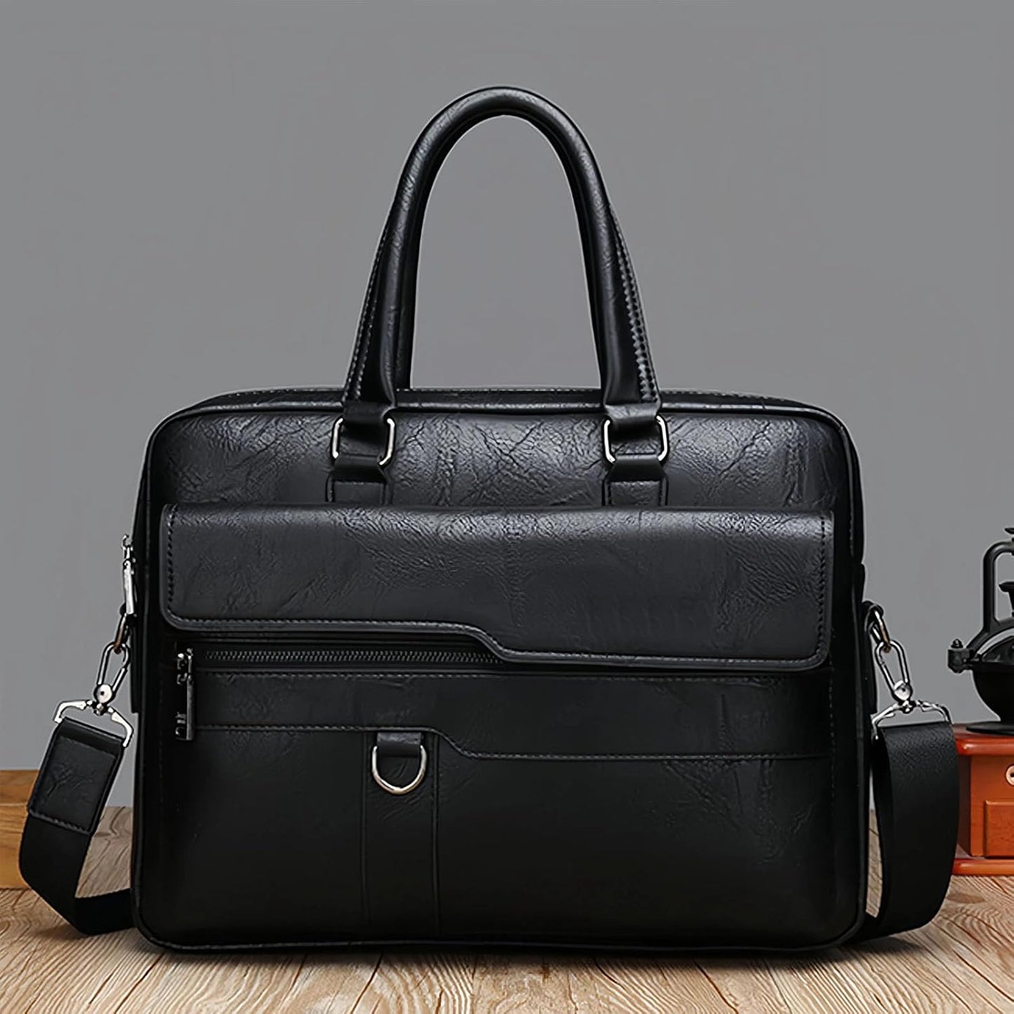leather Laptop Bag for Men 16 inch Laptop Briefcase Waterproof,Handbags Shoulder Crossbody Bag Business