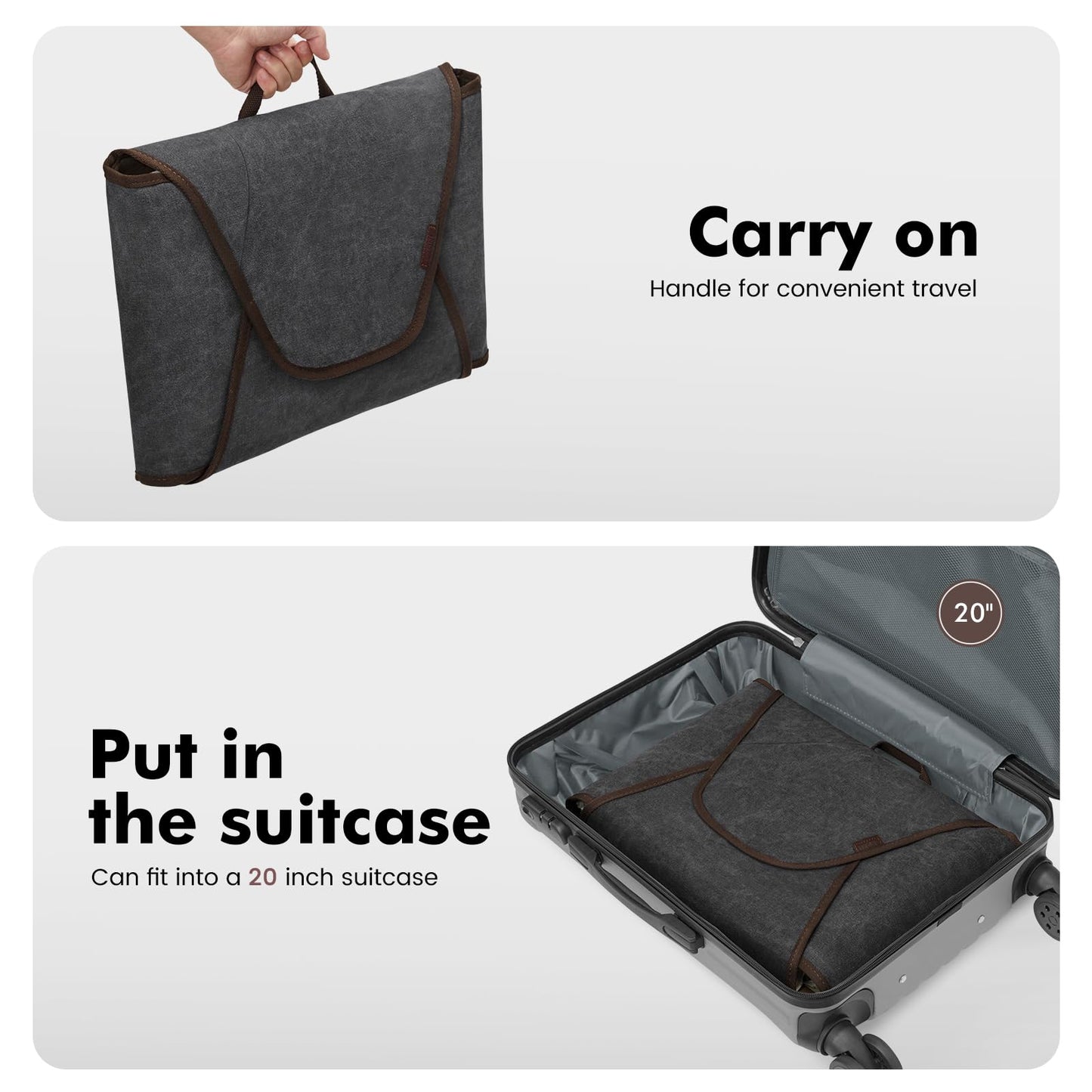 S-ZONE Garment Folder Compression Packing Cubes Suitcase Organizer Bags