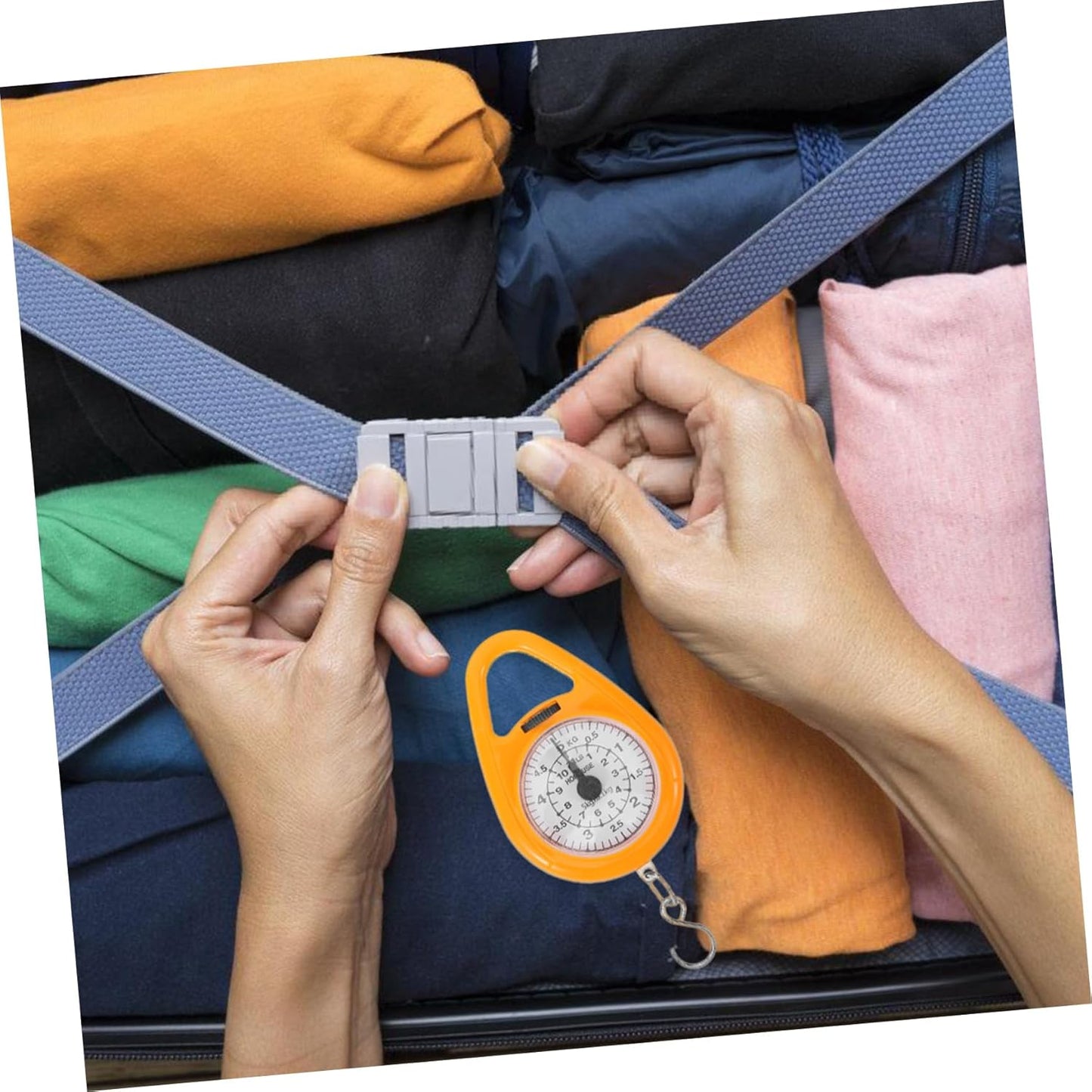 Small Scale Mechanical Spring Balance Compact Luggage Weighing Scale for Travel Hook