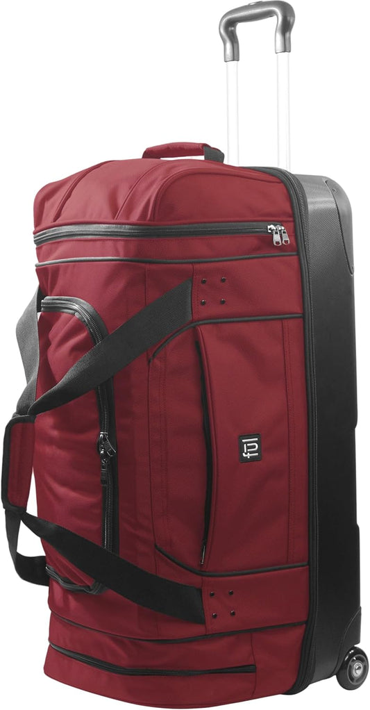 FUL Workhorse 30 Inch Rolling Duffel Bag, Checked Travel Luggage with Hardshell Base and Wheels