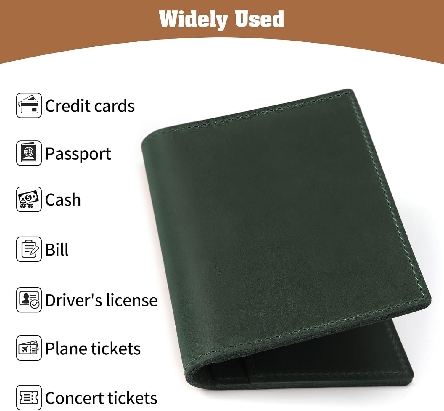 Jack&Chris Leather Passport Holder, Handmade Passport cover, Travel Wallet Cover Case for Men and
