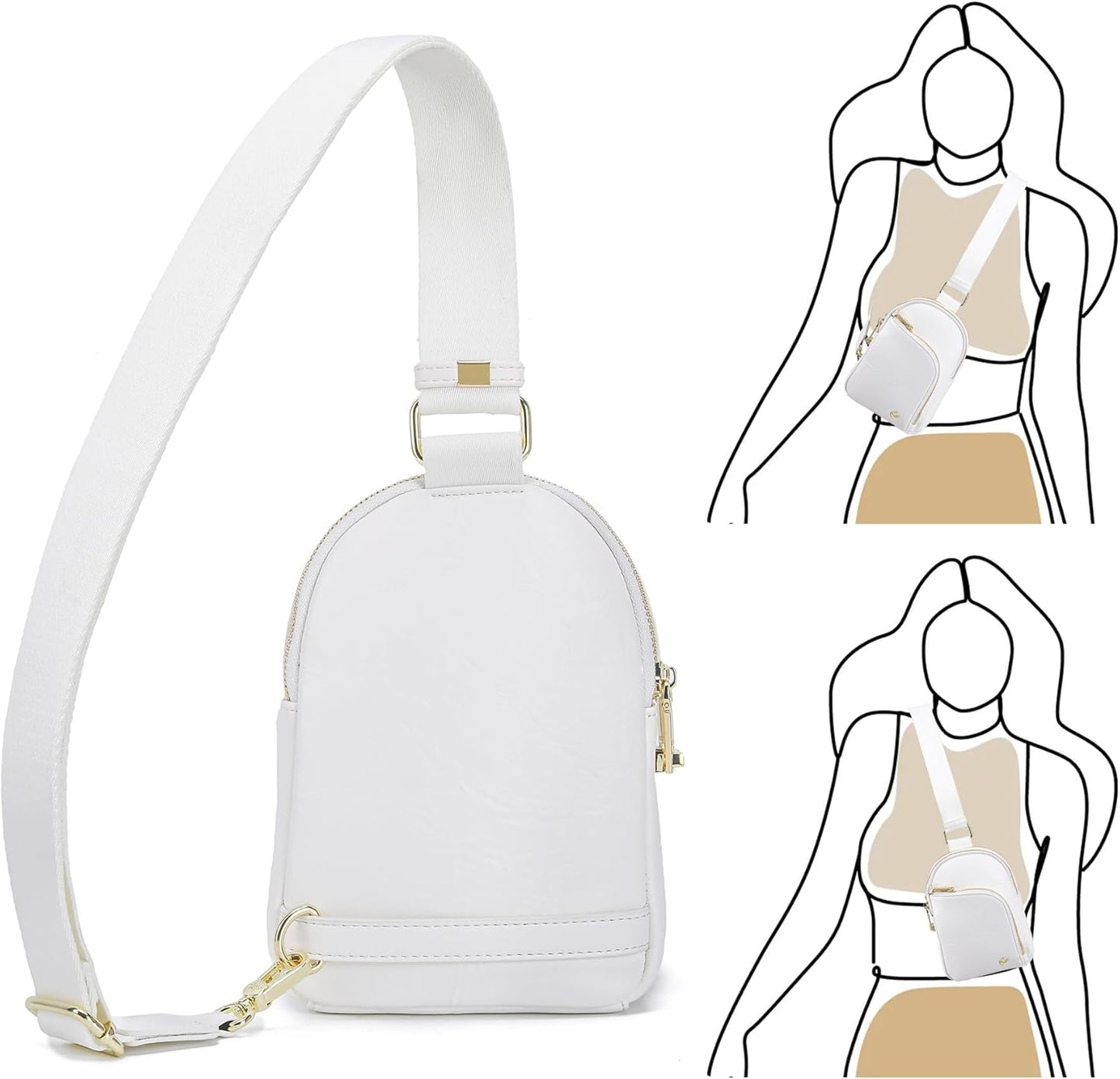 INICAT RFID Blocking Sling Bag Anti Theft Crossbody Bags for Women Travel Fanny Pack Cross Body for Woman Chest Bag