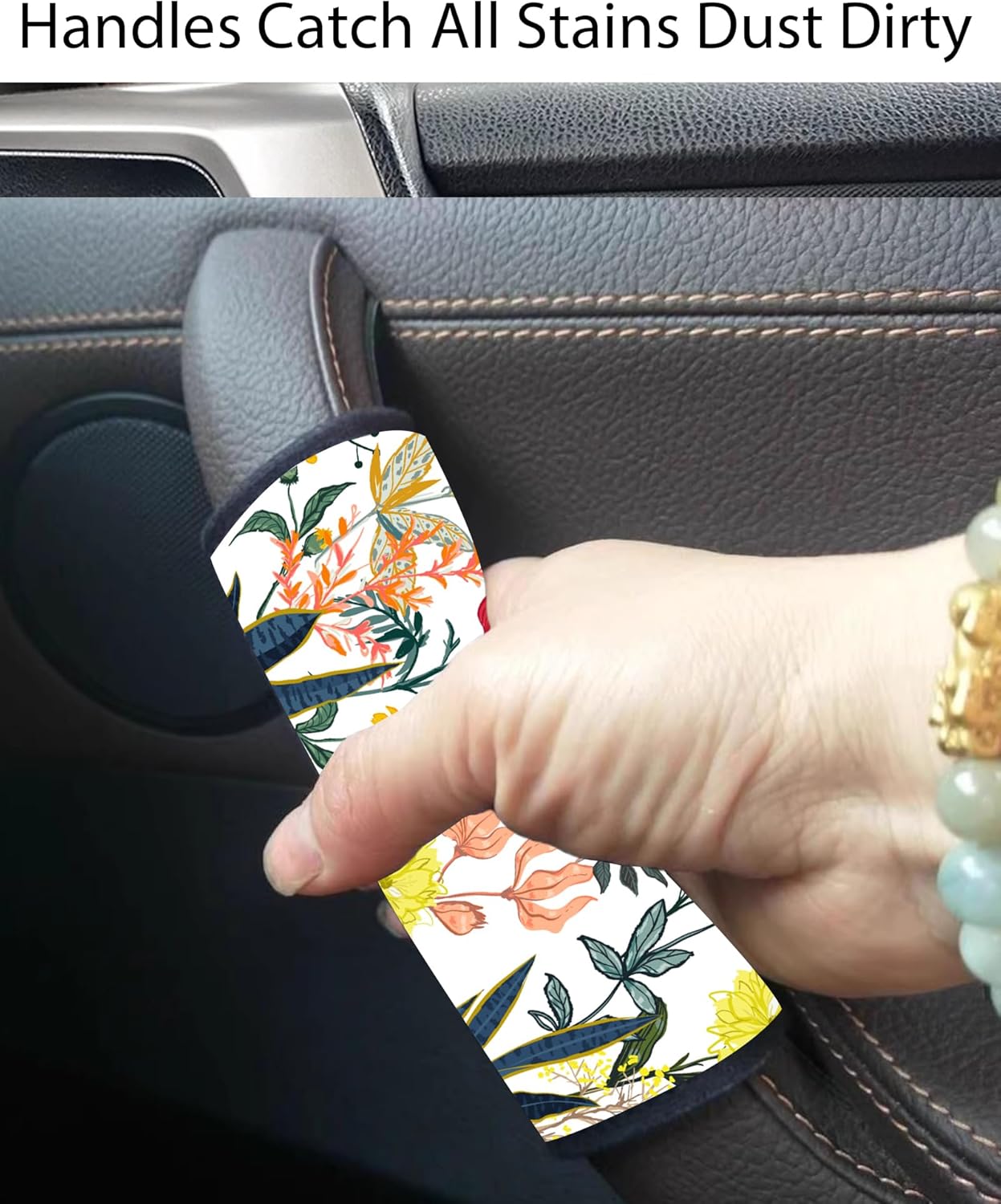 2 Pack Luggage Handle Wrap Travel Tags - Set of Luggage Tags for Suitcases, Identifiers, Marker, and Handle Covers - Cruise Accessories and Travel Gifts（Beautiful Colorful Floral