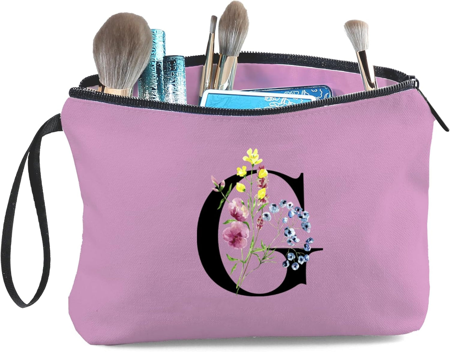 SEAMOON Maid of Honor Friendship Birthday Gifts for Women Her Aunt Sister Bridesmaid Coworkers Bride Personalized Makeup Cosmetic bag with Mirror Mothers Day Christmas Graduation G