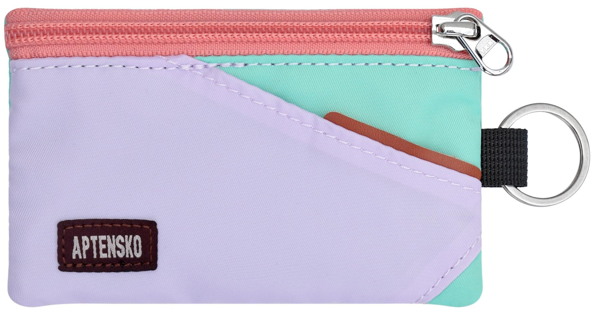 APTENSKO RFID Blocking Travel Wallet with Adjustable Lanyard, Small Nylon Zipper Pouch and Badge