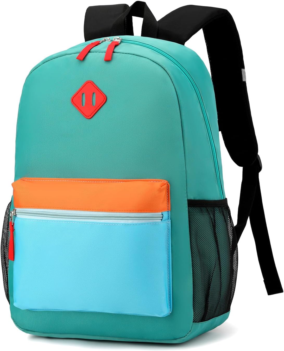 Toddler Backpack, Preschool Backpack for Kids Boys and Girls Kindergarten Preschool Bookbag with Chest Buckle 3-6 years (Lake Green Blue, Medium-15inch)