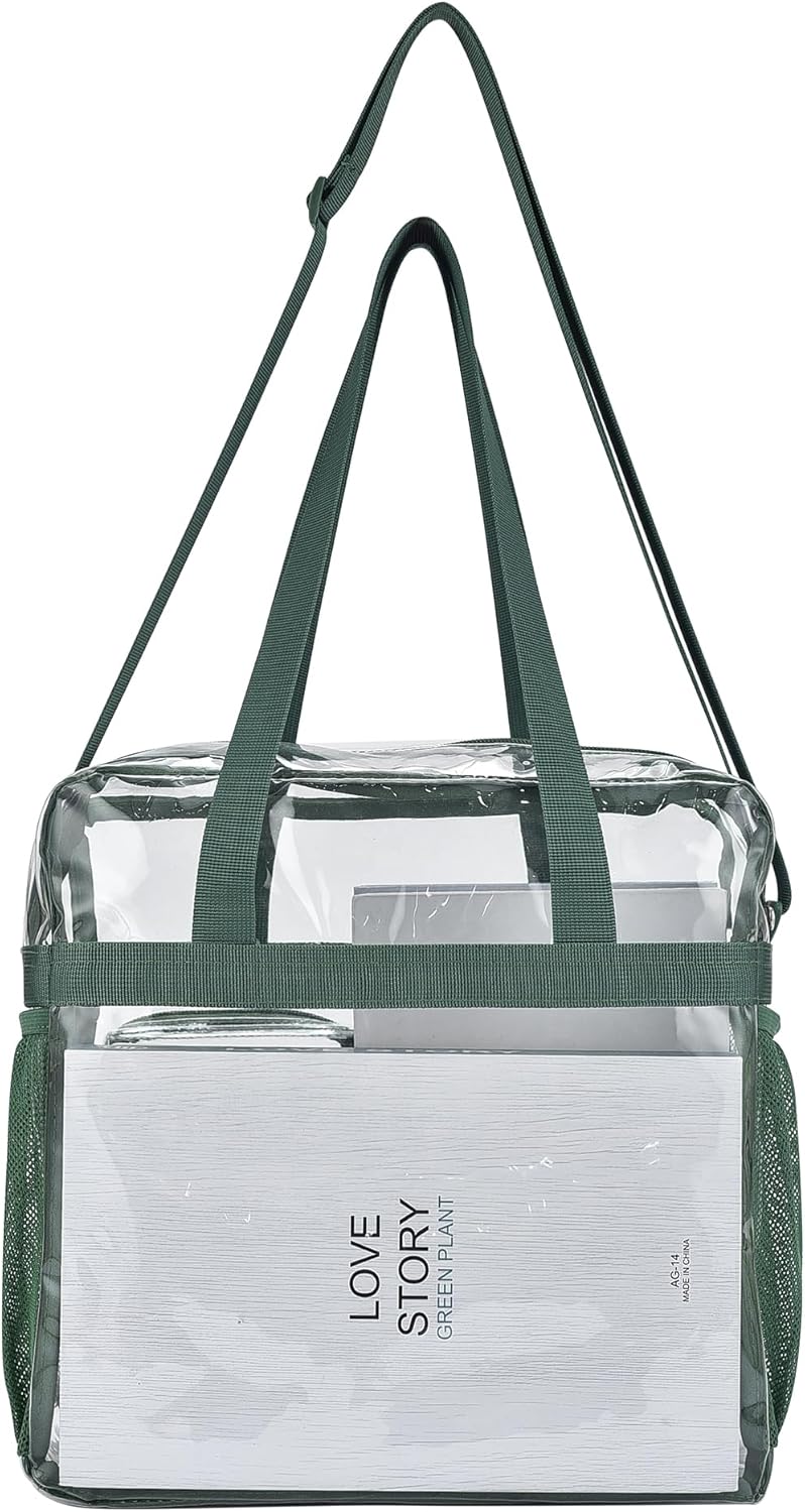 Oraben Clear Bag for Stadium Events 12x6x12 Clear Tote Bag for Women Transparent Lunch Bag for Work Sports Concert