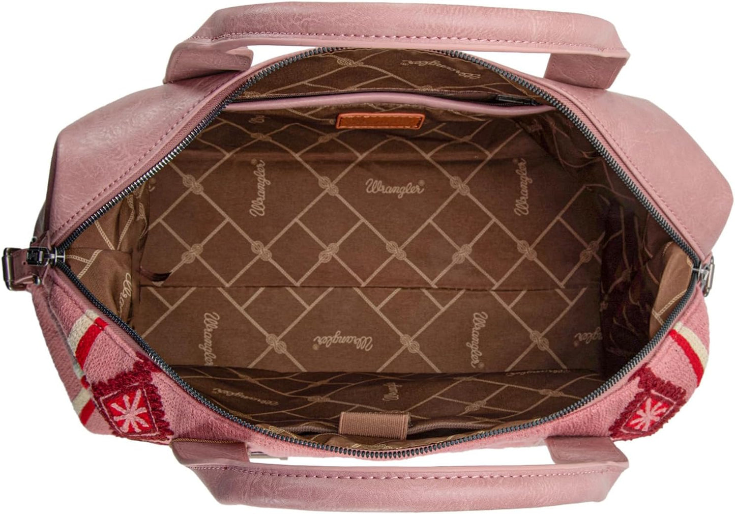 Wrangler Duffel Bag for Women Large Travel Weekender Bag Designer Tapestry Carry On Bags, Pink