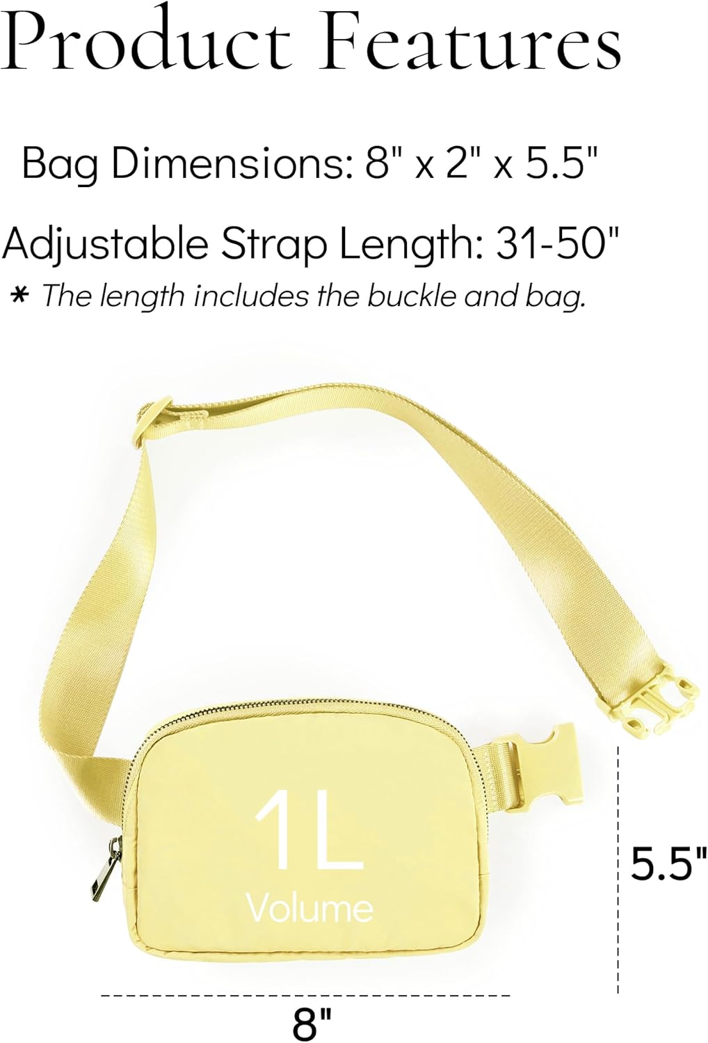 Fanny Pack Cross Body Small Crossbody Bags for Women Men Trendy Nylon Waterproof Mini Purse Travel Running Belt Bag Lulu Dupes Bum Hip Chest Waist Pack Side Bag Must Have Fuchsia