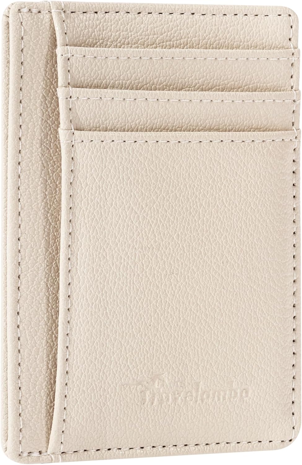 Travelambo Front Pocket Minimalist Leather Slim Wallet RFID Blocking Medium Size