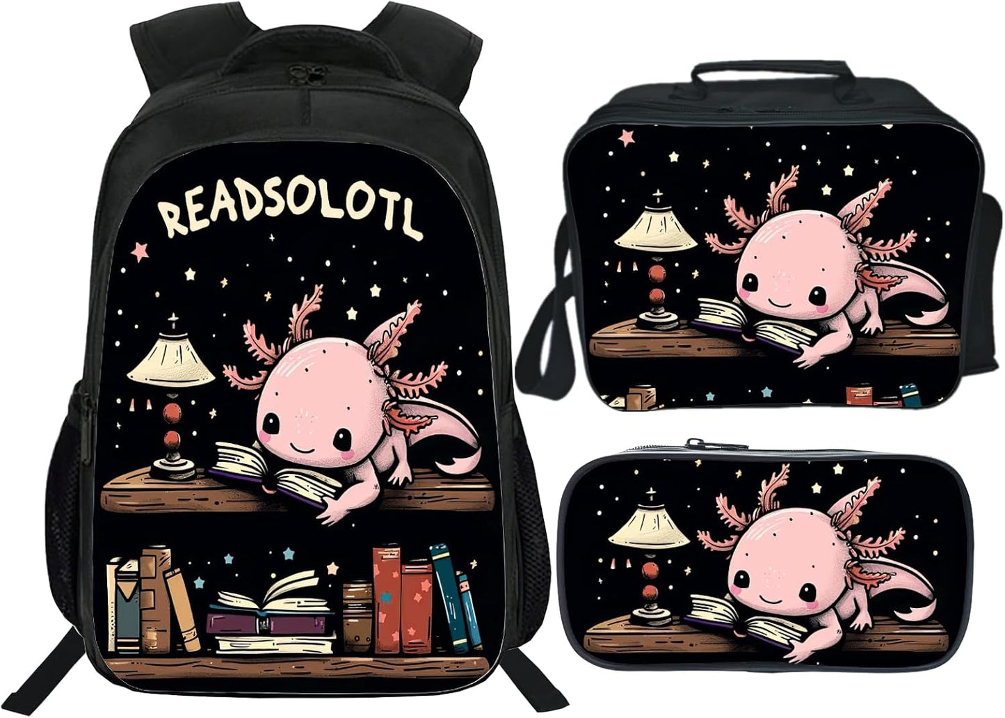 Kids Backpack School Bookbag 16inch Schoolbag With Lunch Box Bag And Pencil Case Set For Boys Girls