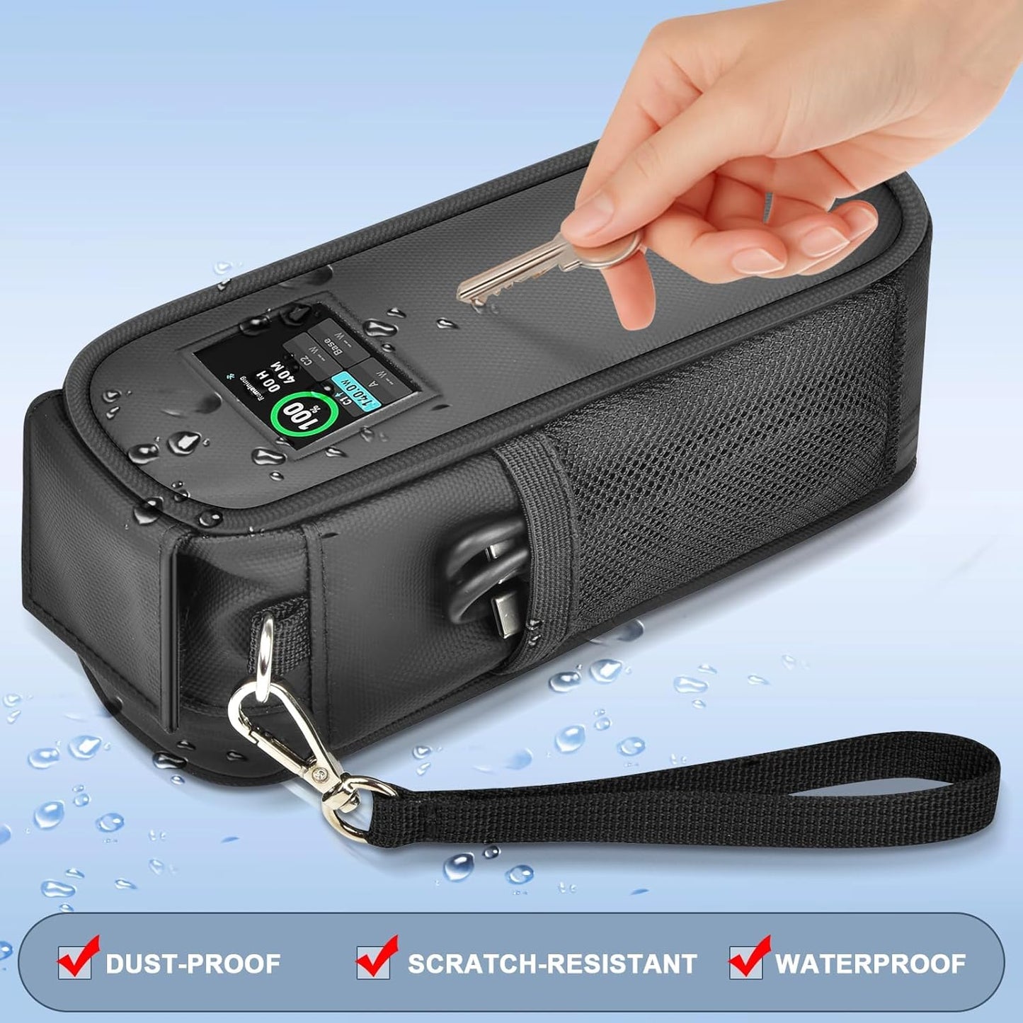 Case Compatible with Anker Prime 27,650mah Power Bank 250w, Laptop Phone Computer Battery Chargers Travel Carrying Holder for Anker 737 Portable Charger Fast Charging &USB Cables, Adapters (Bag Only)