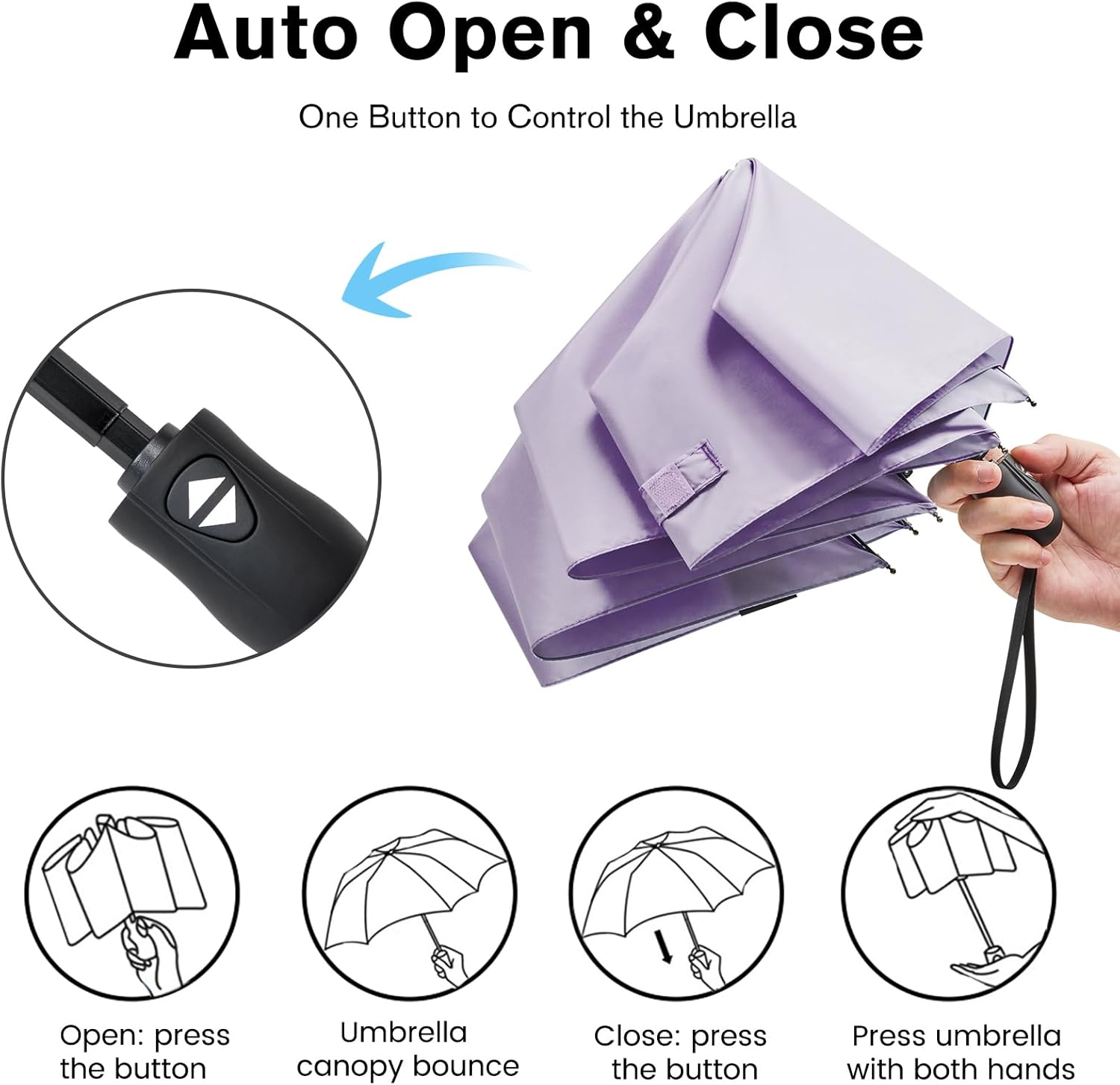 G4Free Mini Ultralight Umbrella UPF 50+ UV Protection Compact Lightweight Travel Umbrella Super
