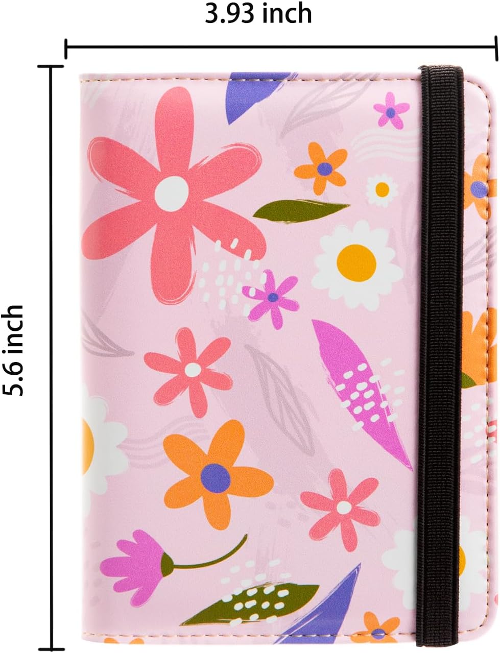 passport Holder,Rfid Blocking Travel Wallet Credit Card Case Cute Passport cover for Women/Men,Boys Girls Travel Essentials (Pink Flower)