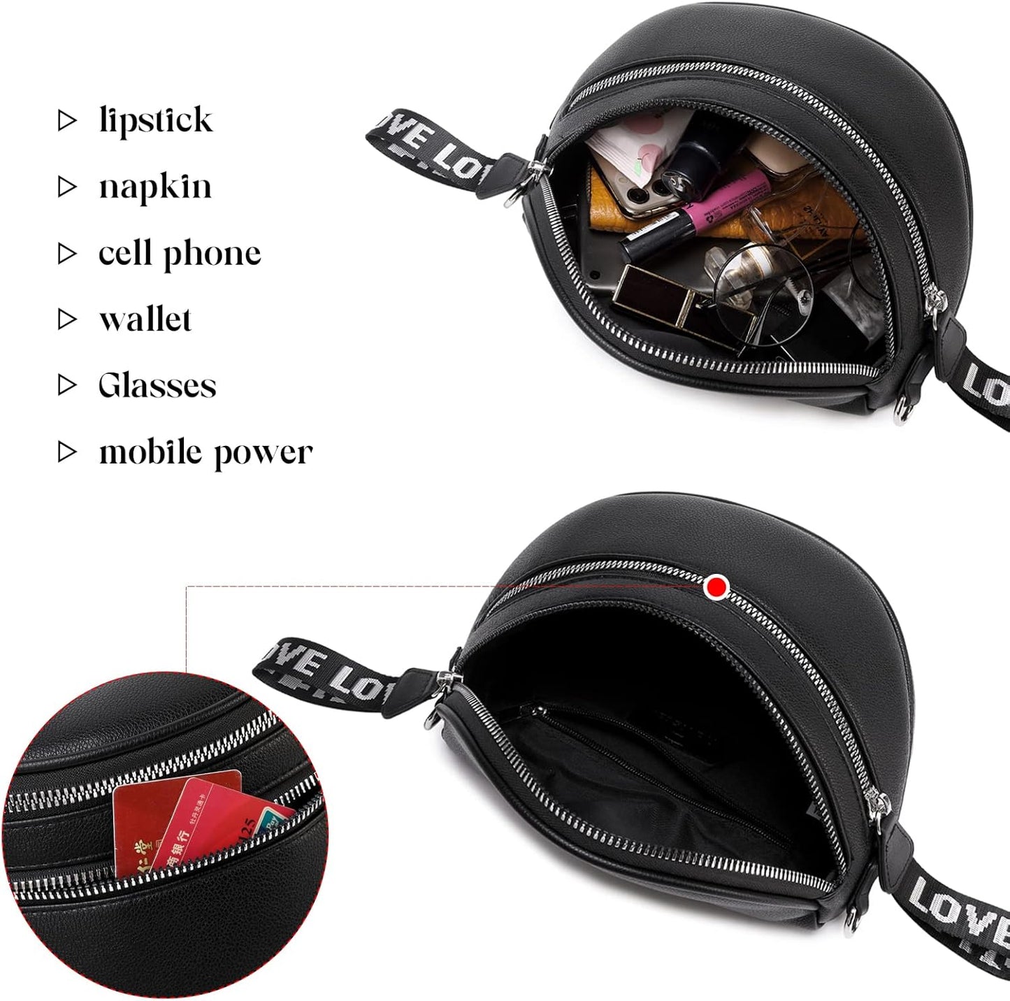 Fanny Pack Crossbody Bags for Women Men - Small Cross Body Bag Purses PU leather Belt Bag - Fashion