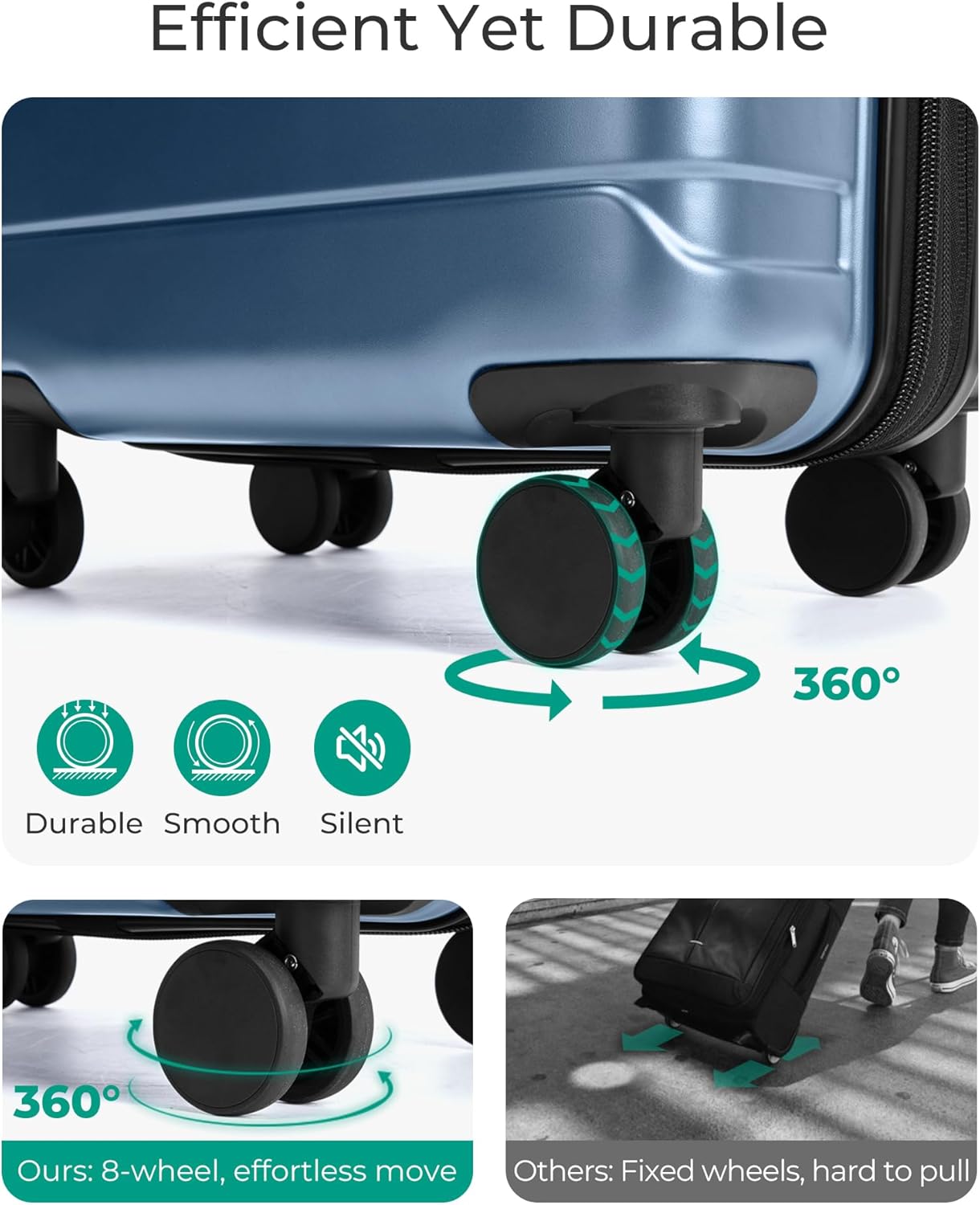 BAGSMART Carry On Luggage 22x14x9 Airline Approved with Spinner Wheels,Lightweight 20 Inch Luggage with TSA Lock,Expandable Hard Shell Carry On Suitcases for Men Women,Royal Blue