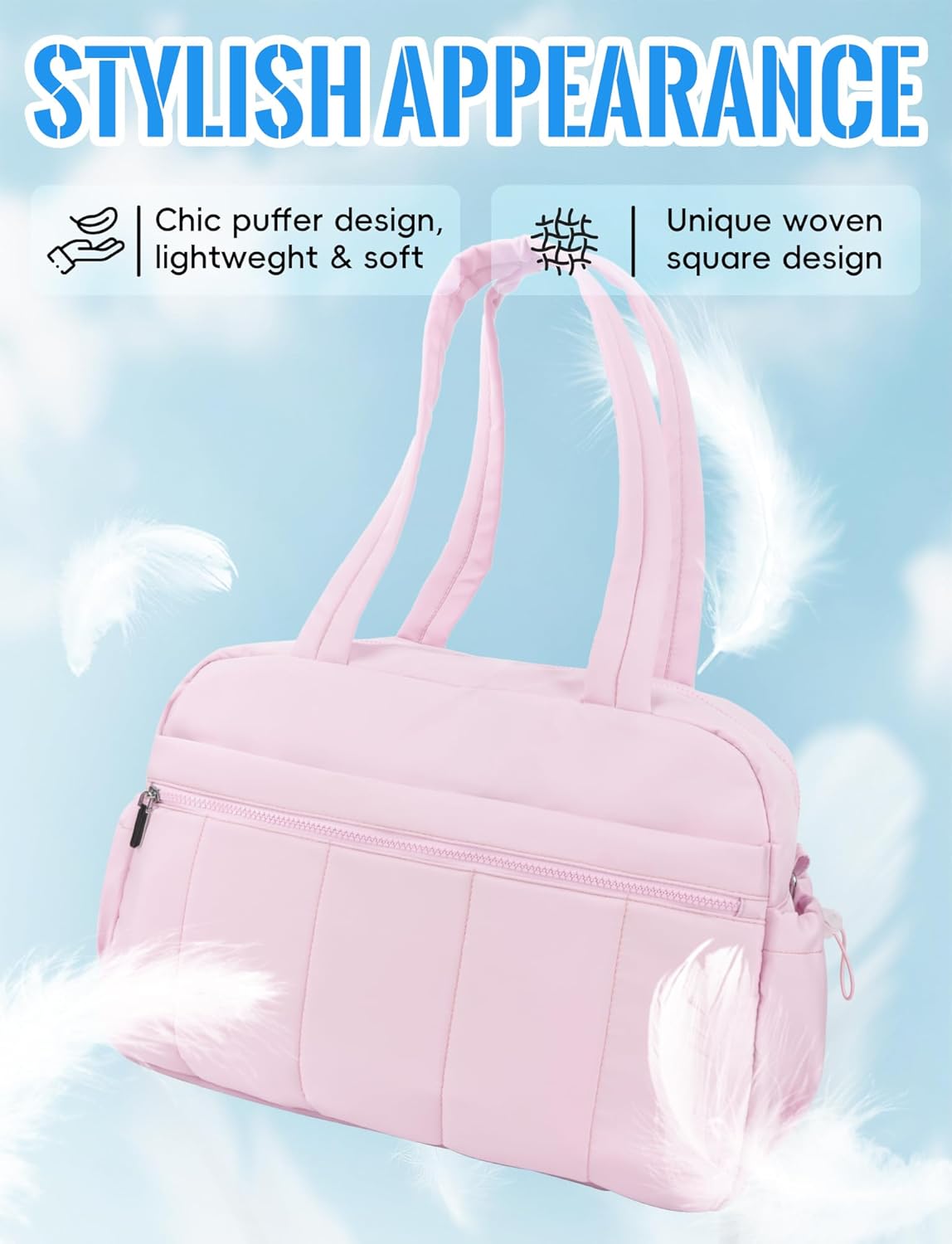 Large Capacity Travel Bag with Trolley Strap Great for Short Trips and Adventures pink
