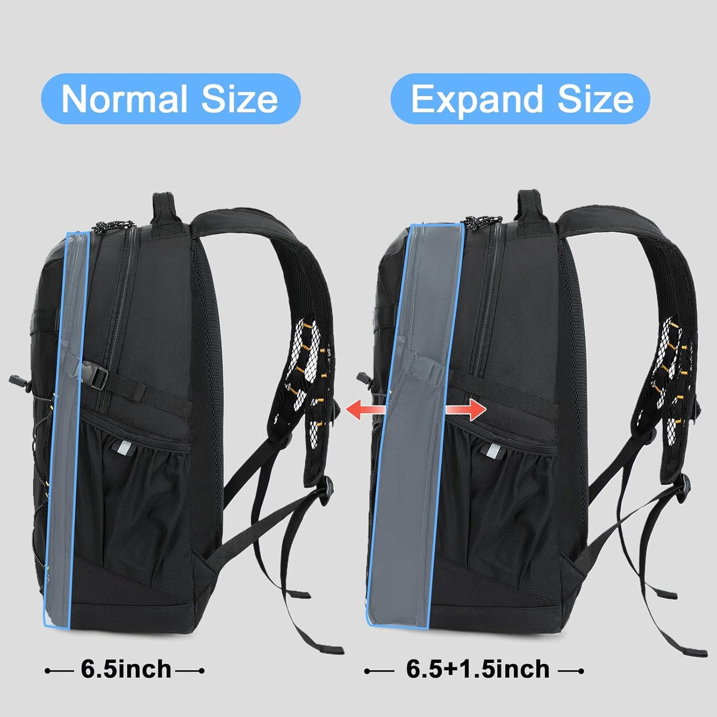 CAMTOP Casual Backpack for Men Women Expandable Travel Backpacks for Commuter Fit 15.6 Inch, Water Resistant Bookbag