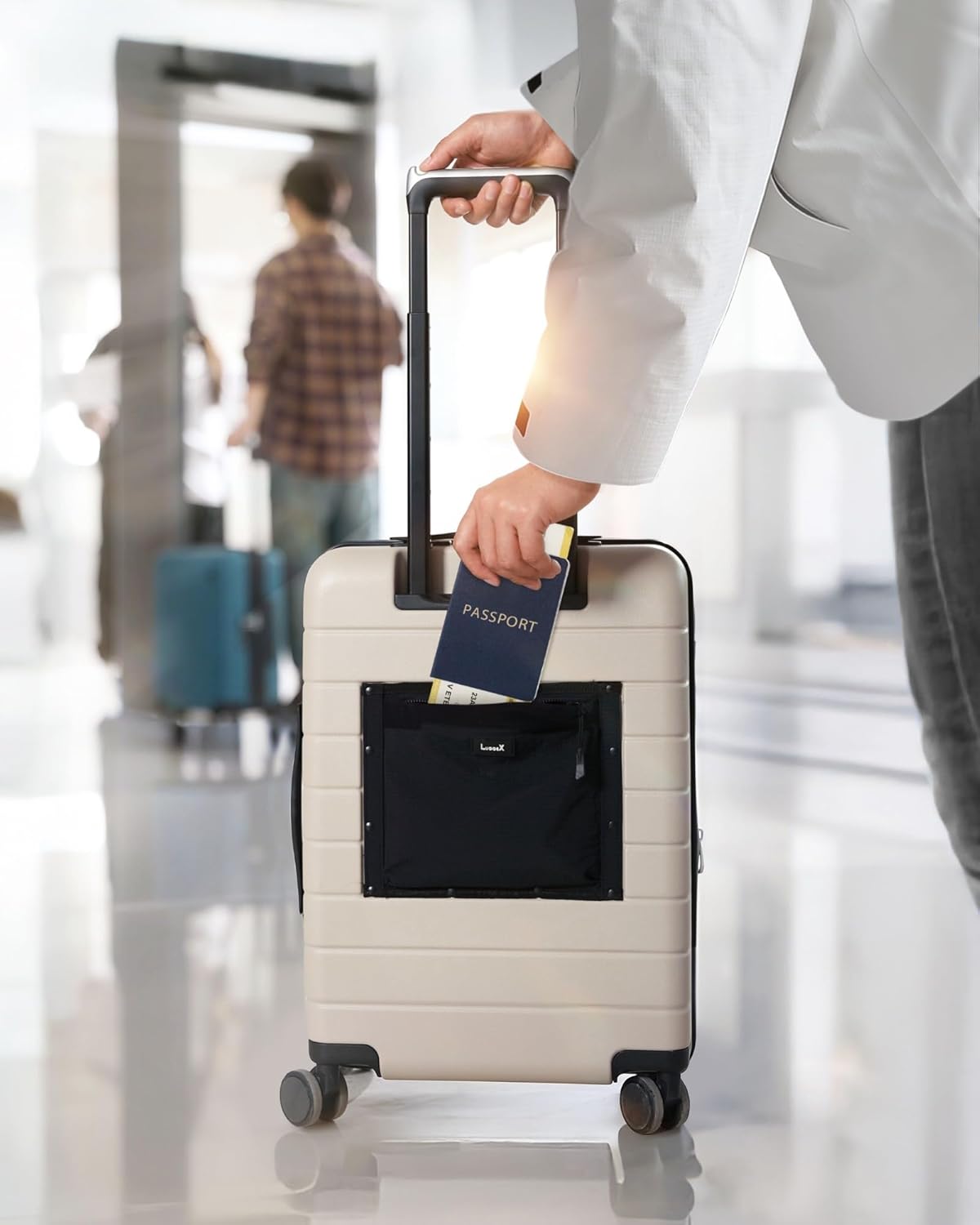 LUGGEX Carry On Luggage HUP3, Accelerate Access with DiHook, Handy Pouch, 20 inch Expandable Hard