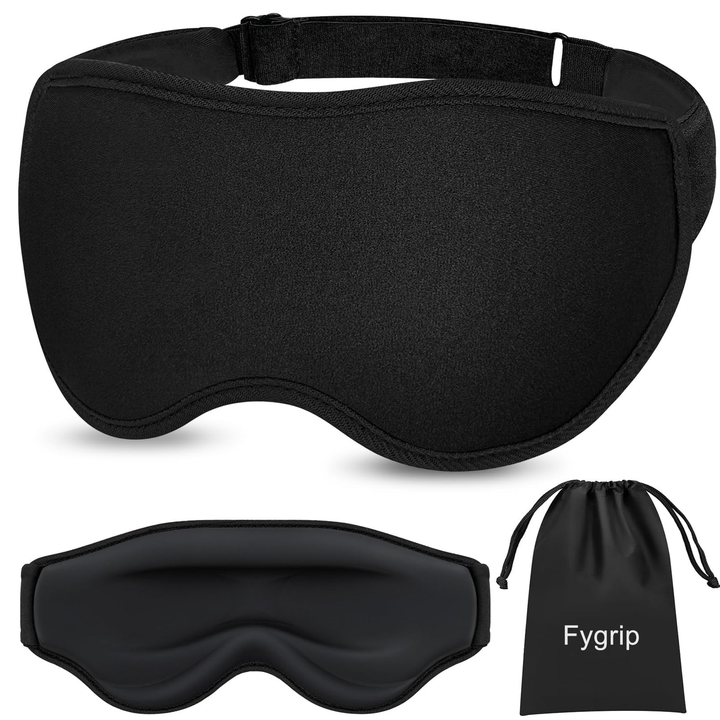 Fygrip 3D Eye Mask Sleep Mask for Men & Women, Black