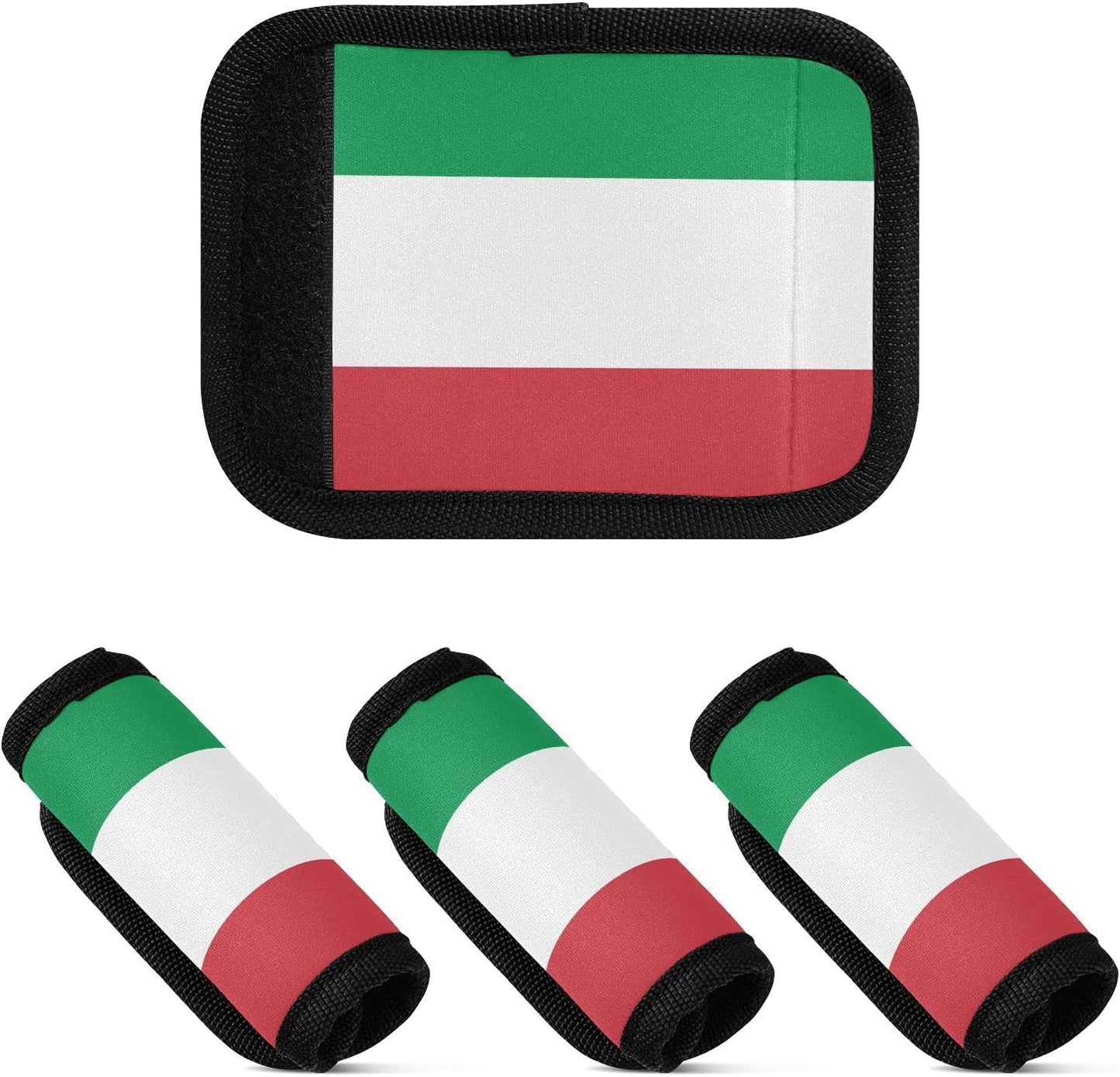 Italian Flag 2 Pack Luggage Handle Wrap for Suitcase Luggage Identifier Travel Tags Handle Protection Sleeve Cover