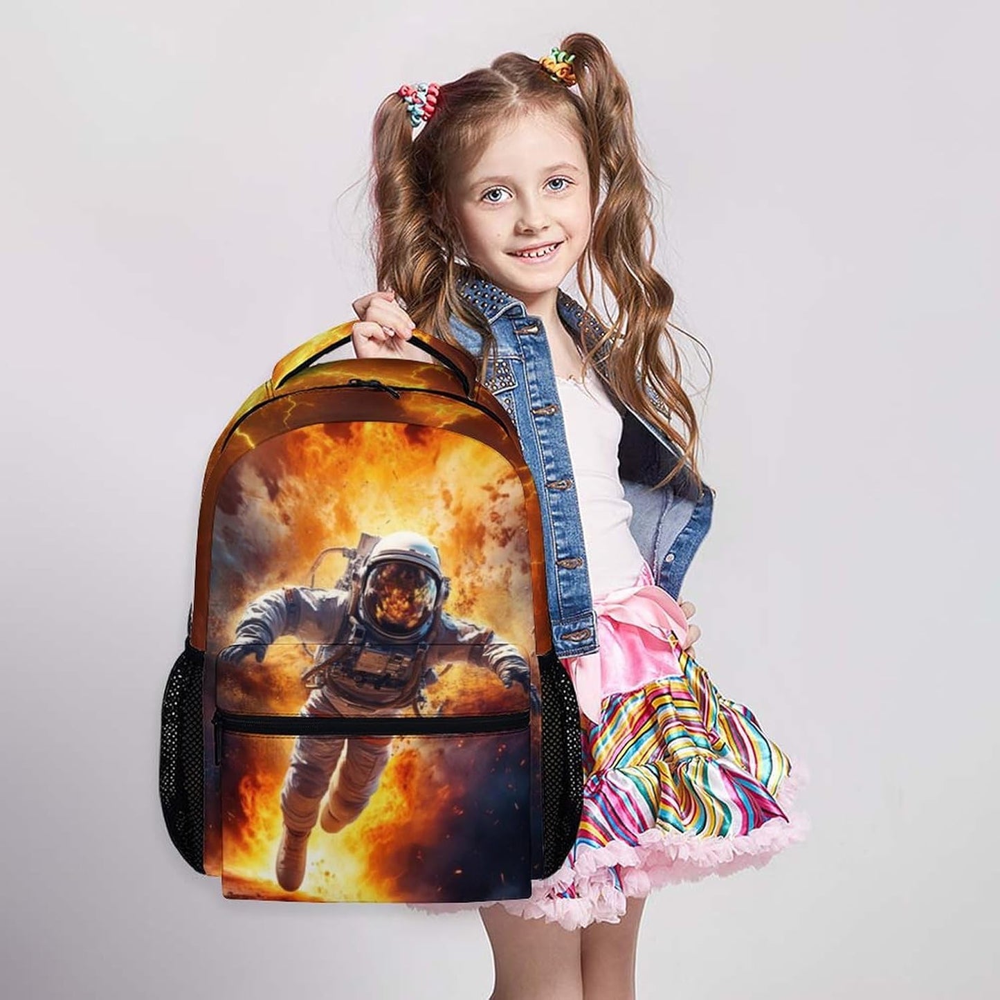Kids Backpack for Gift, Cool Astronaut Schoolbag for Boys 3-8, Casual Backpacks for Preschool Elementary Kindergarten, Large Capacity Bookbag for Hiking Vacation Travel School