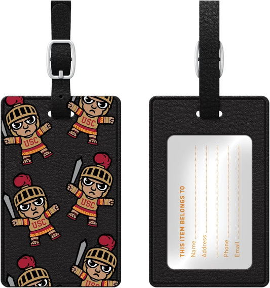 OTM Essentials University of Southern California Faux Leather Luggage Tag, Durable Travel Accessories with Adjustable Strap and ID Card, Tokyodachi Mascot B