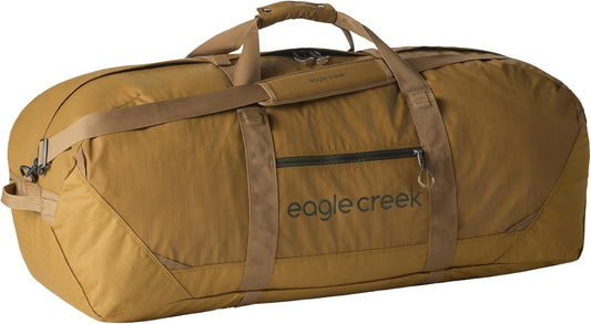 Eagle Creek No Matter What Duffel Bag - Eco Friendly Duffel for Sustainable Travel - Adjustable Shoulder Strap - Multiple Carry Options - Easy to Store - Safari Brown - 110L