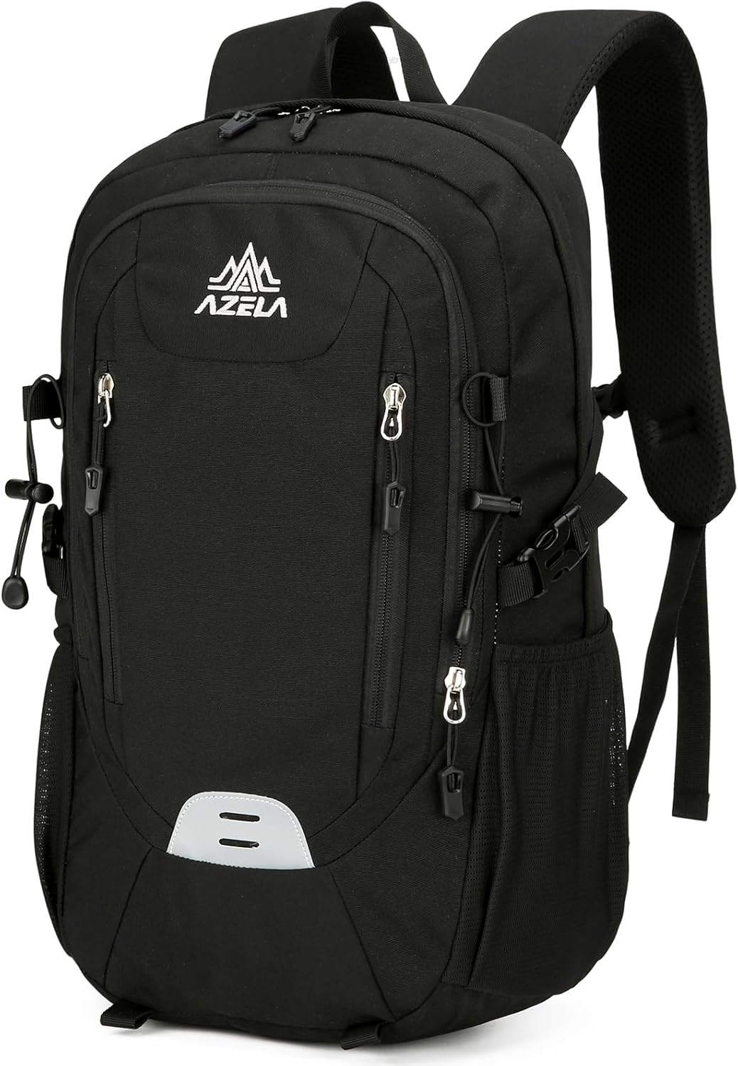 20L Small Reflective Hiking Backpack with Padded Straps for Men, Lightweight Outdoor Daypack, Black