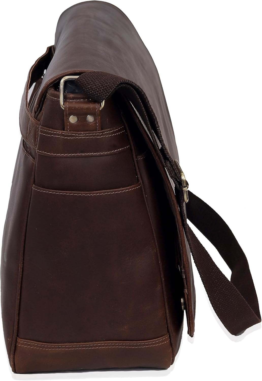 Full Grain Leather Messenger Bag for Men & Women