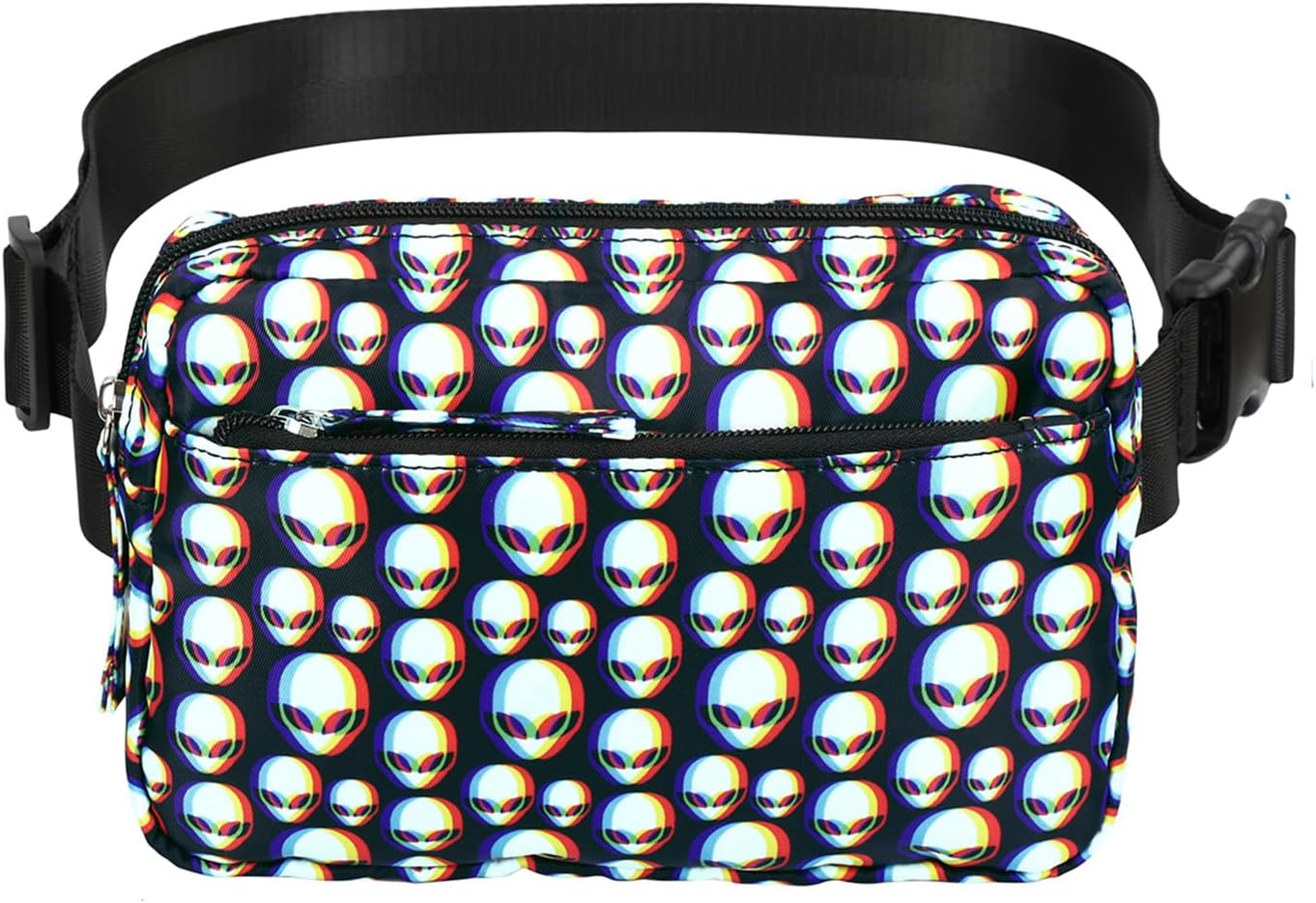 HDE Belt Bag 2L Fanny Pack Cross Body with Adjustable Strap Travel Waist Pack - Zen Alien