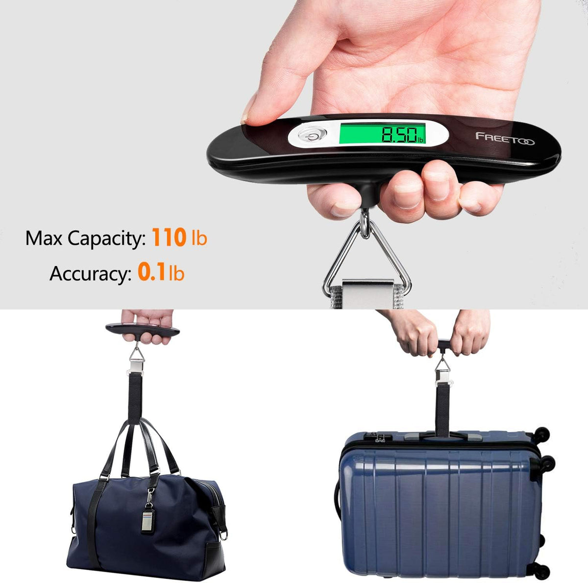 FREETOO Luggage Scale Portable Digital Hanging Scale for Travel, Suitcase Weight Scale with