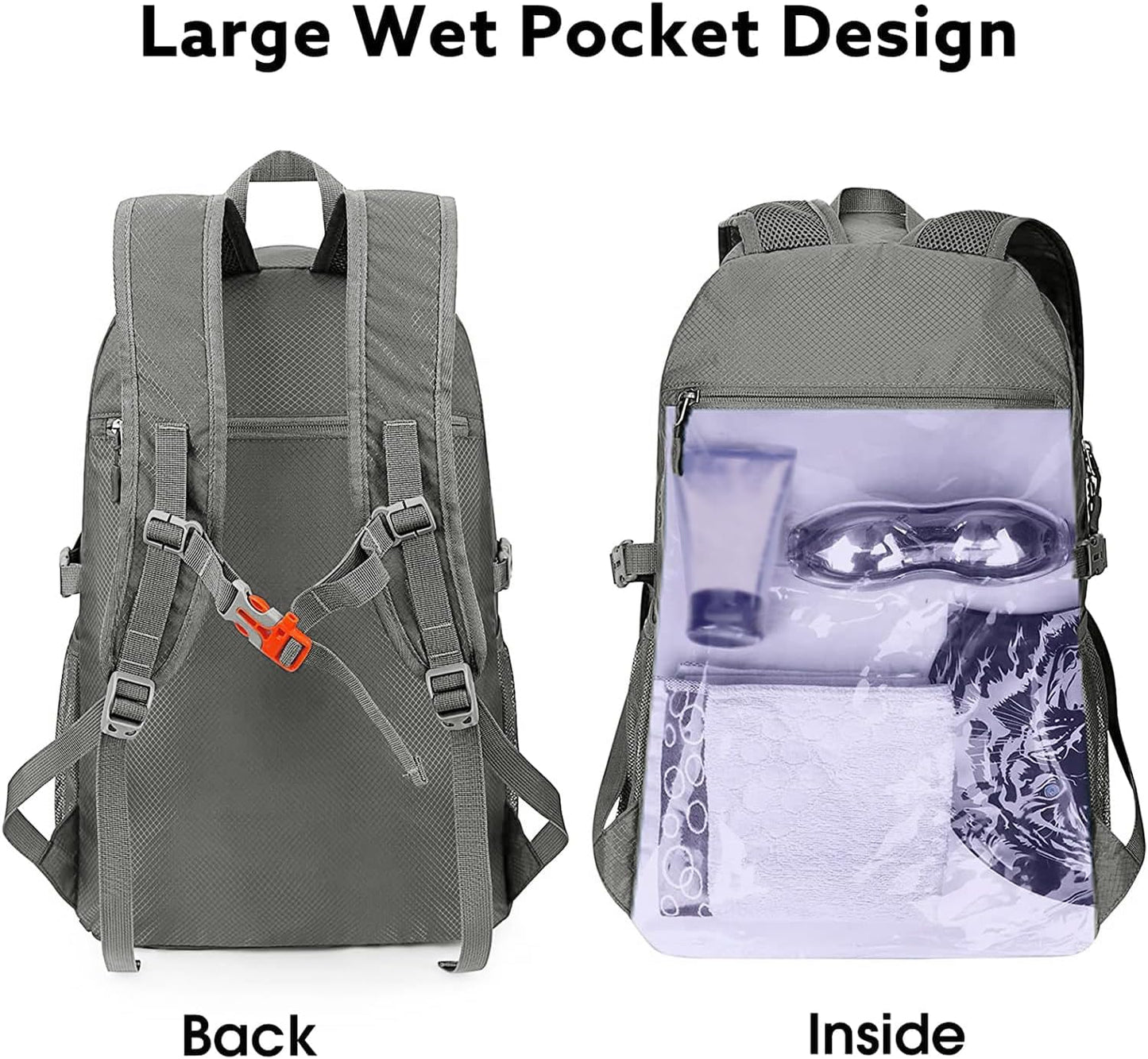 G4Free 40L Lightweight Packable Hiking Backpack, Waterproof Travel Daypack