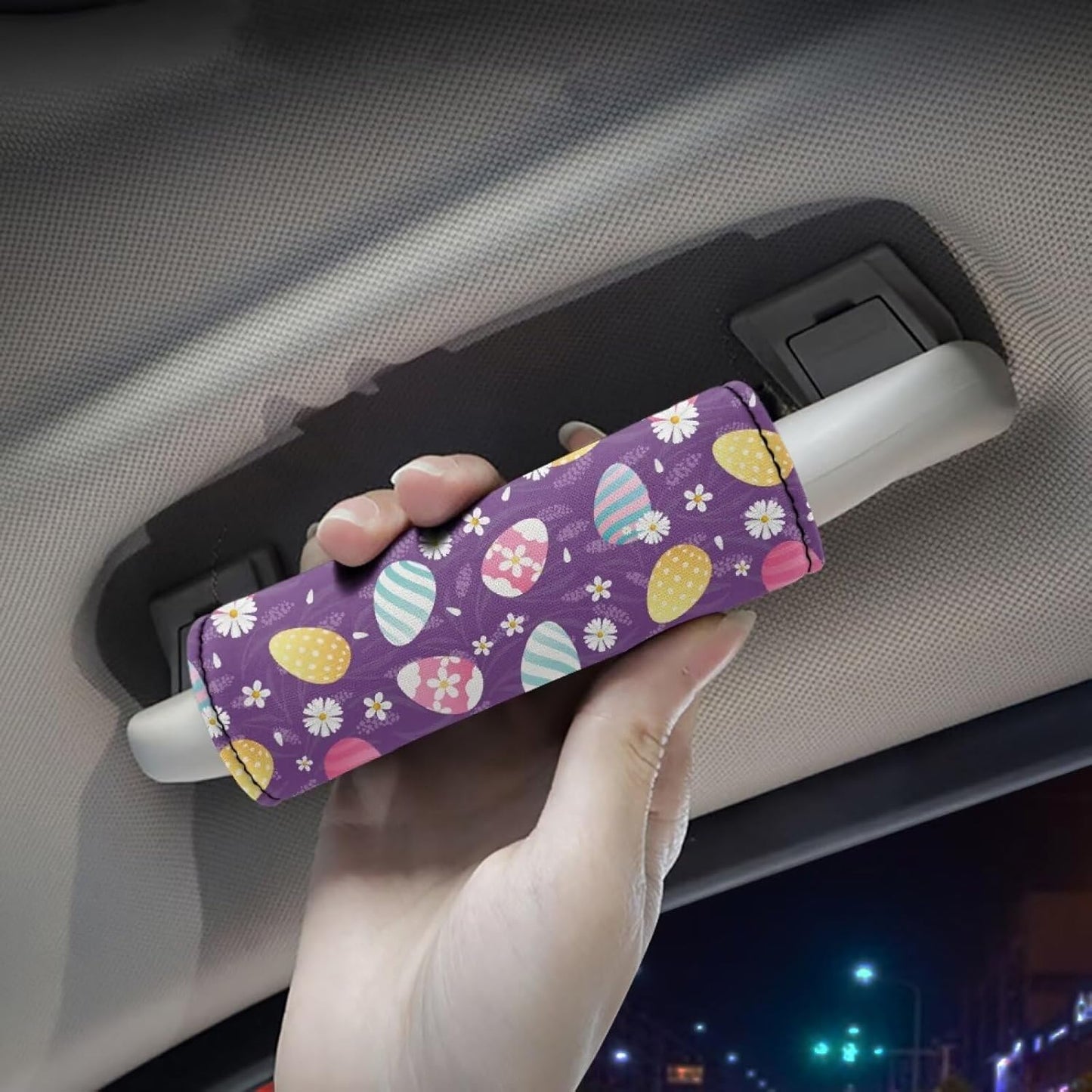 Eggs Suitcase Handle Protection Sleeve Cover Set Easter Luggage Handle Wraps for Suitcase Travel Accessories for Women Girls Gifts