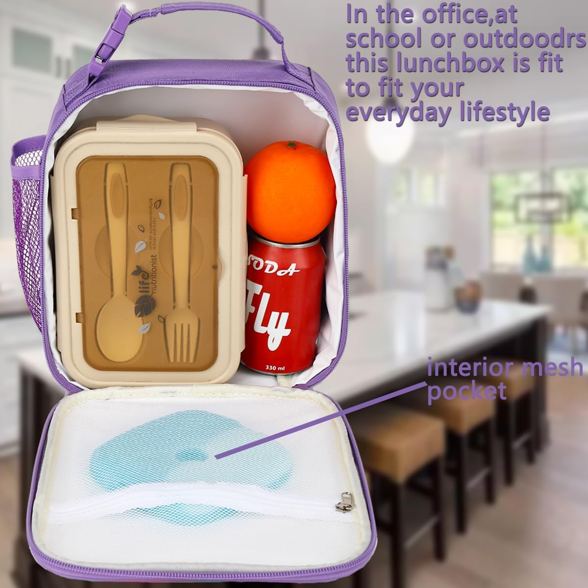 FlowFly Lunch box Insulated Soft Bag Mini Cooler Back to School Thermal Meal Tote Kit for Girls