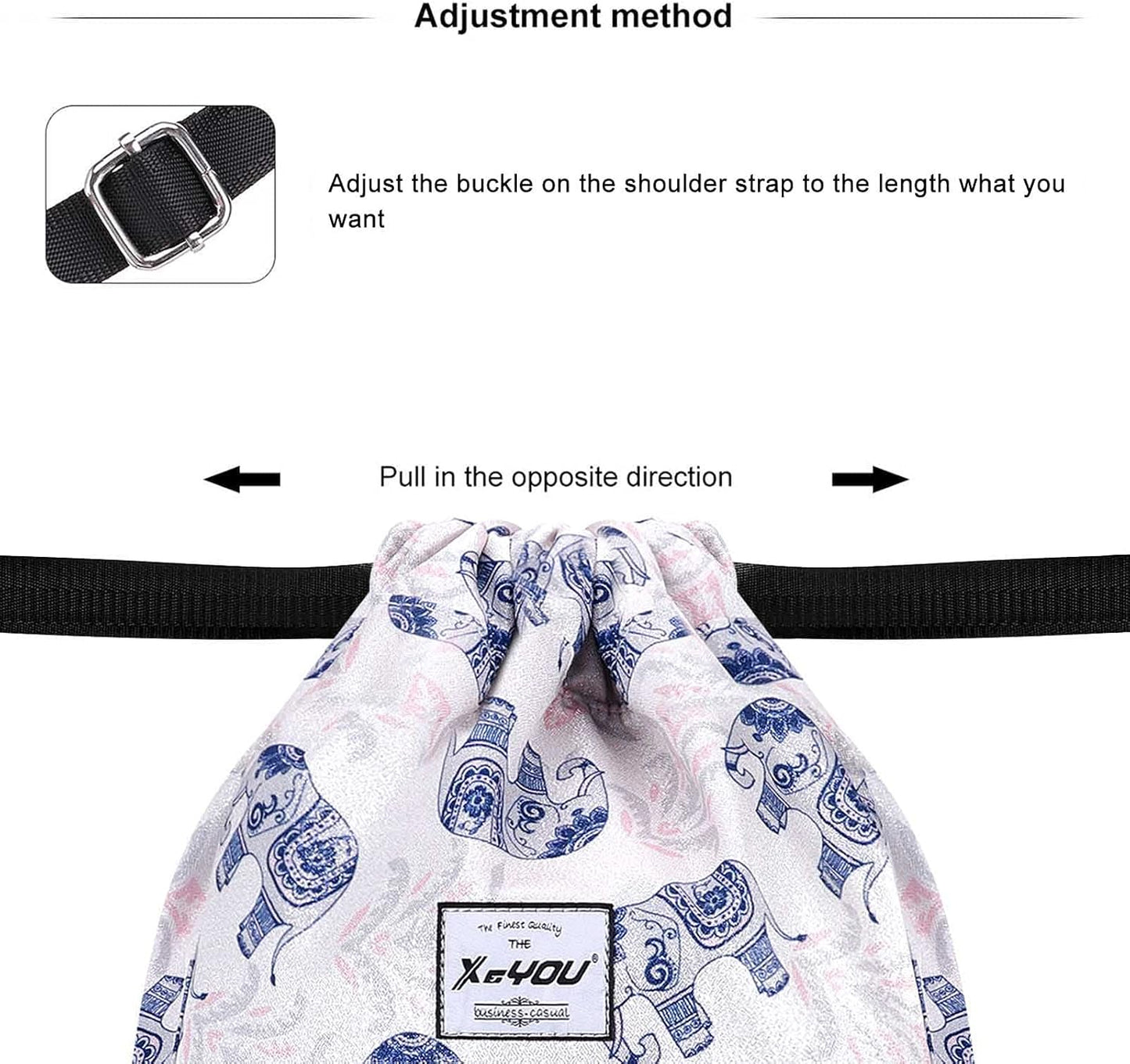 XEYOU Drawstring Sports Backpack Lightweight Gym Yoga Sackpack Shoulder Rucksack Casual Outdoor Daypack for Women and Men