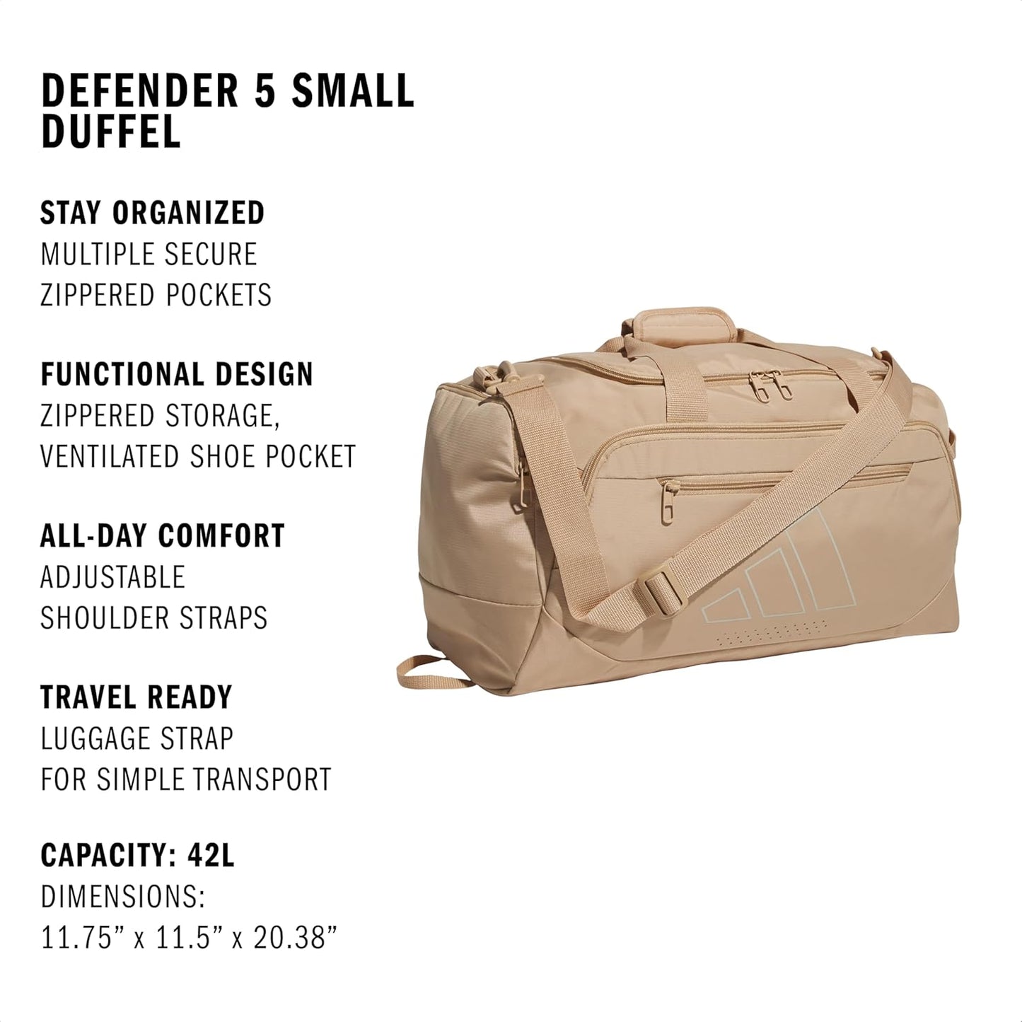 adidas Defender 5.0 Duffel Bag – Durable for Sports, Gym & Travel