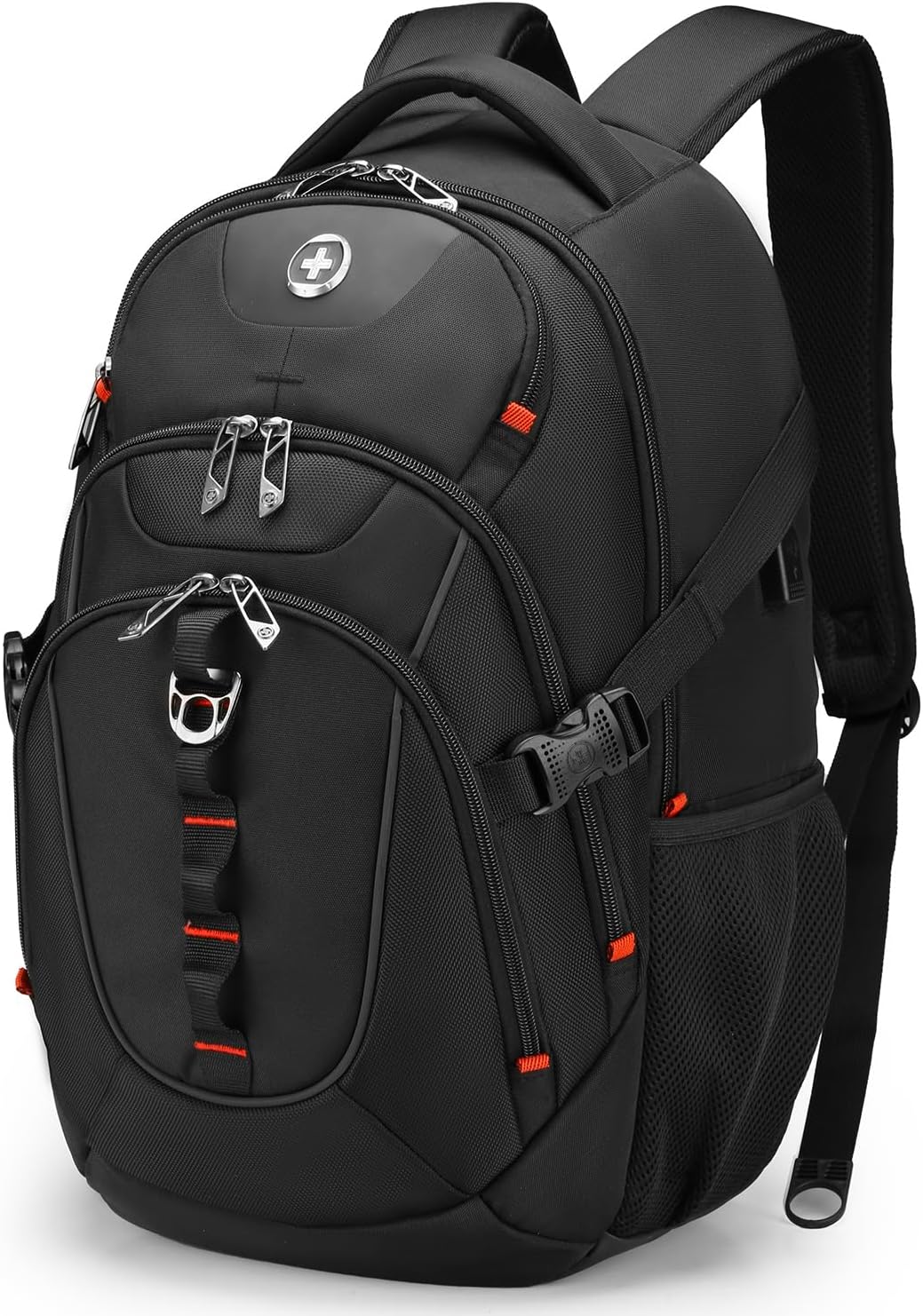 Swissdigital Design Laptop Backpack with USB Charging Port, Travel Backpack Fits 15.6 inches