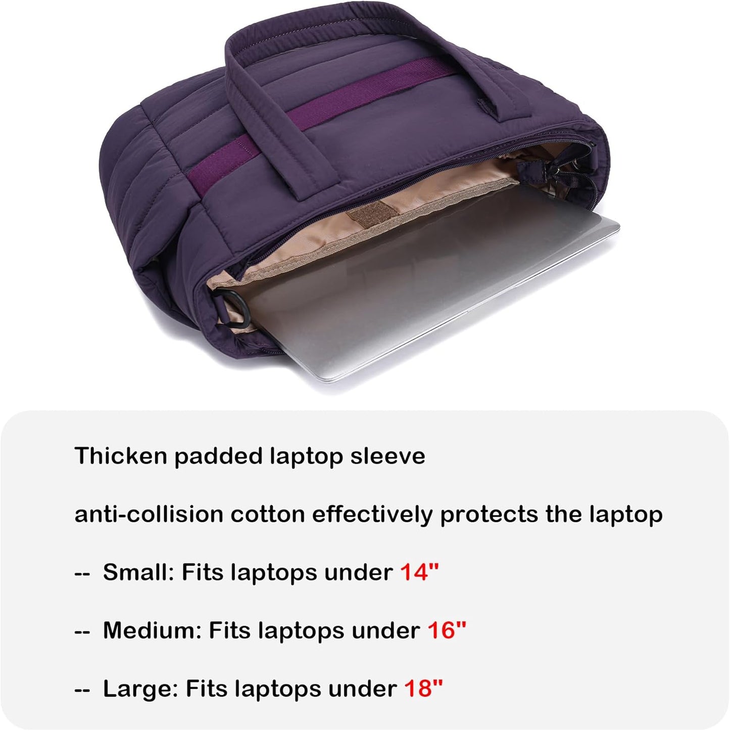 AOCINA Puffy Tote Bag for Women Quilted Work Bag Nurse Bags Women's Handbags for Travel