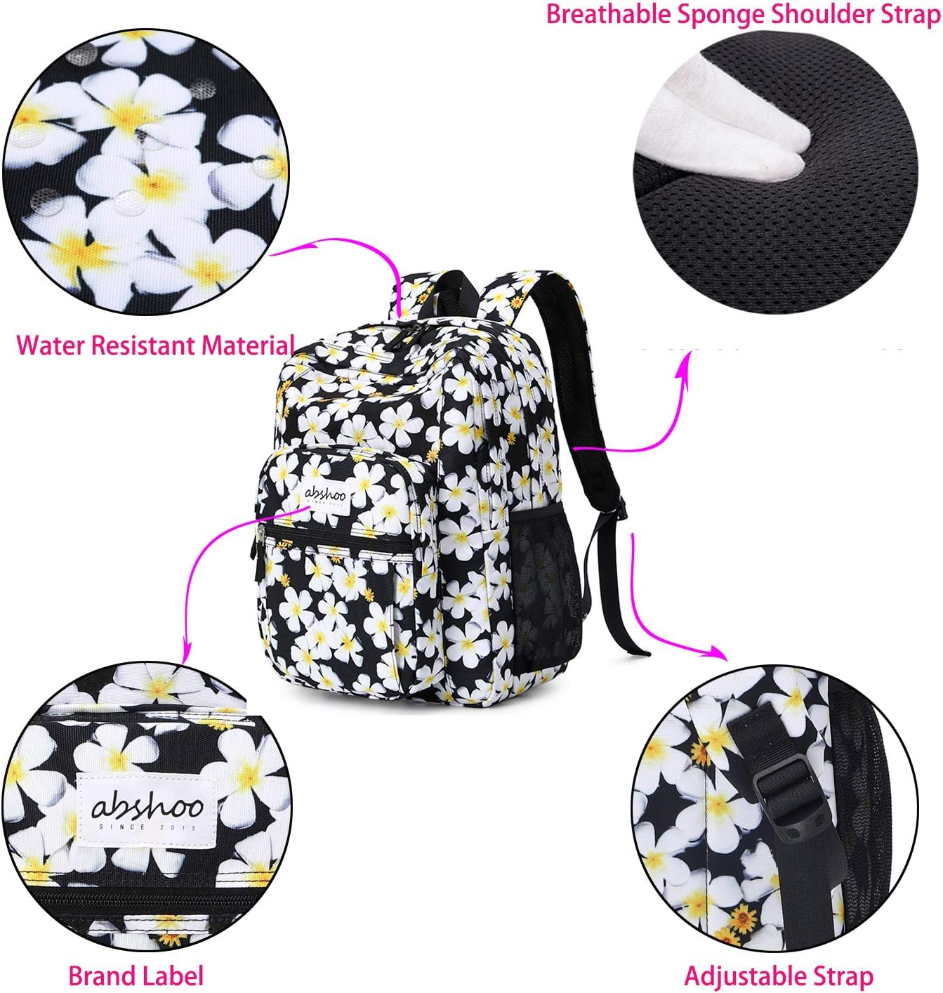 abshoo Classical Basic Travel Backpack For School Water Resistant Bookbag