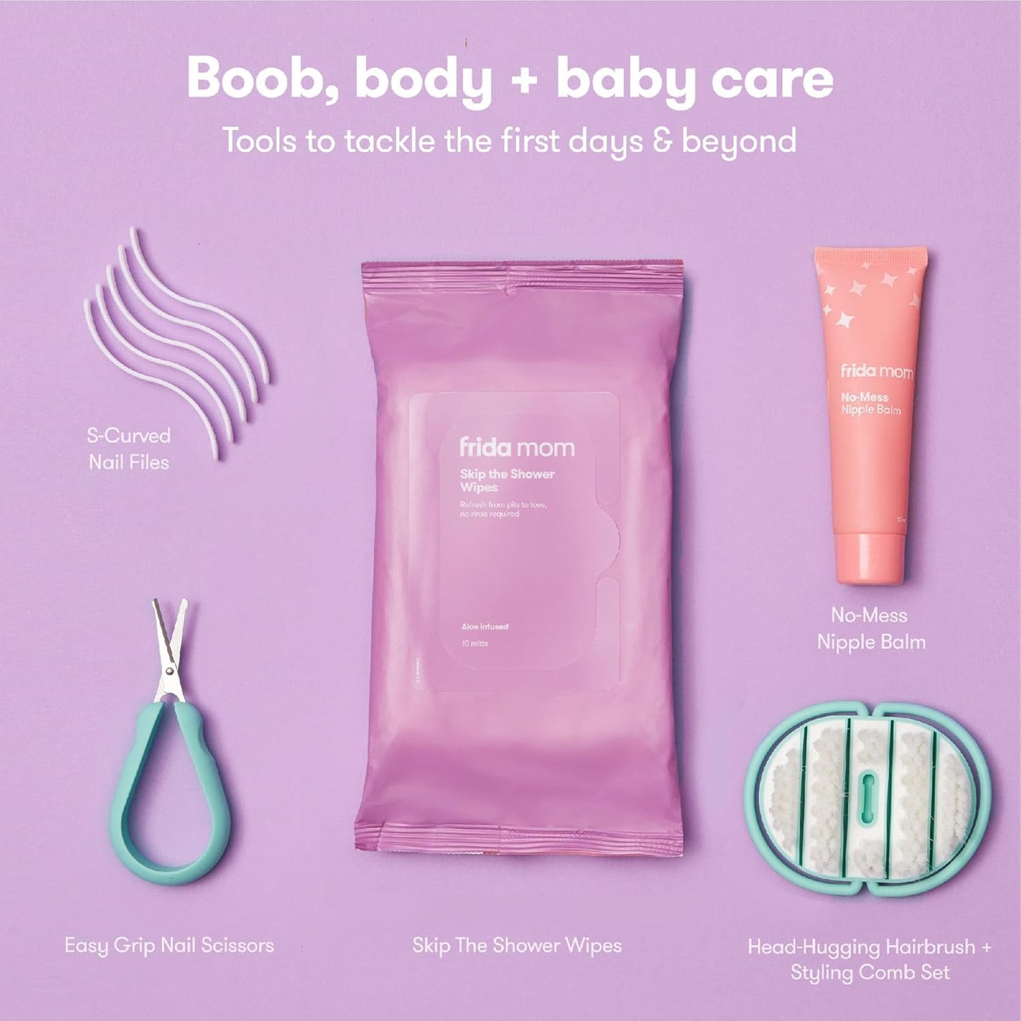 Frida Mom 30pc Pre-Packed Hospital & Diaper Bag Essentials Gift Set, Includes Labor, Postpartum, &
