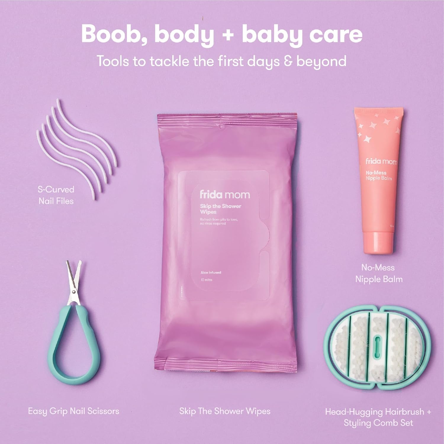 Frida Mom 30pc Pre-Packed Hospital & Diaper Bag Essentials Gift Set, Includes Labor, Postpartum, &
